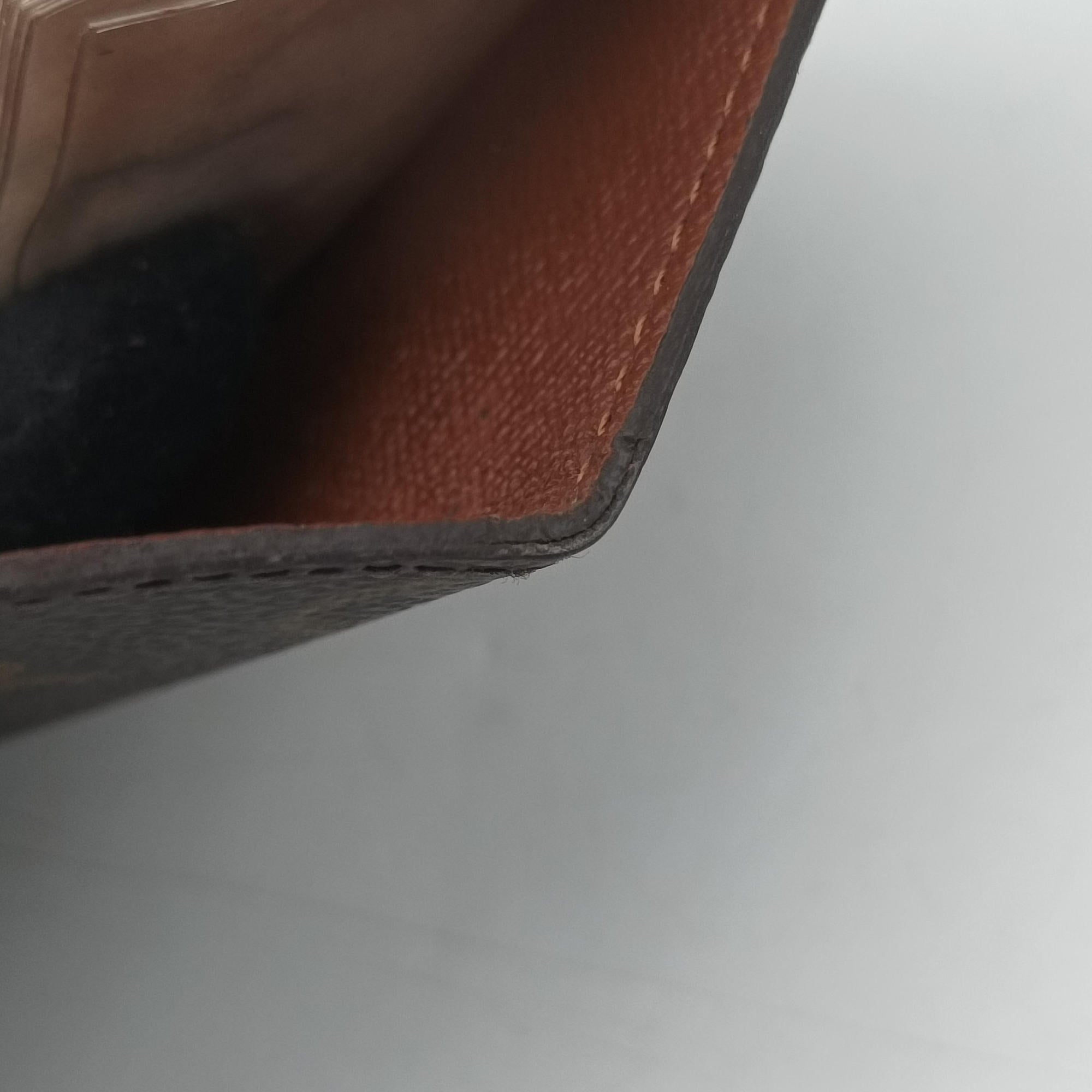 Pre-owned Louis Vuitton Porte Cartes Credit Pression Brown Monogram Canvas M60937 cardcase | stylenewstar