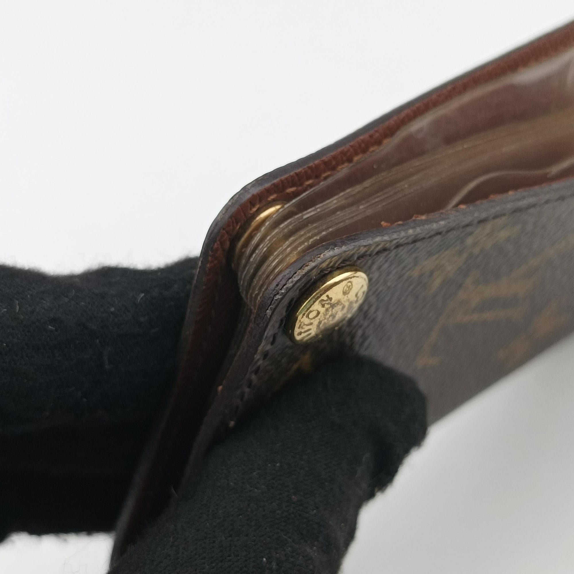 Pre-owned Louis Vuitton Porte Cartes Credit Pression Brown Monogram Canvas M60937 cardcase | stylenewstar