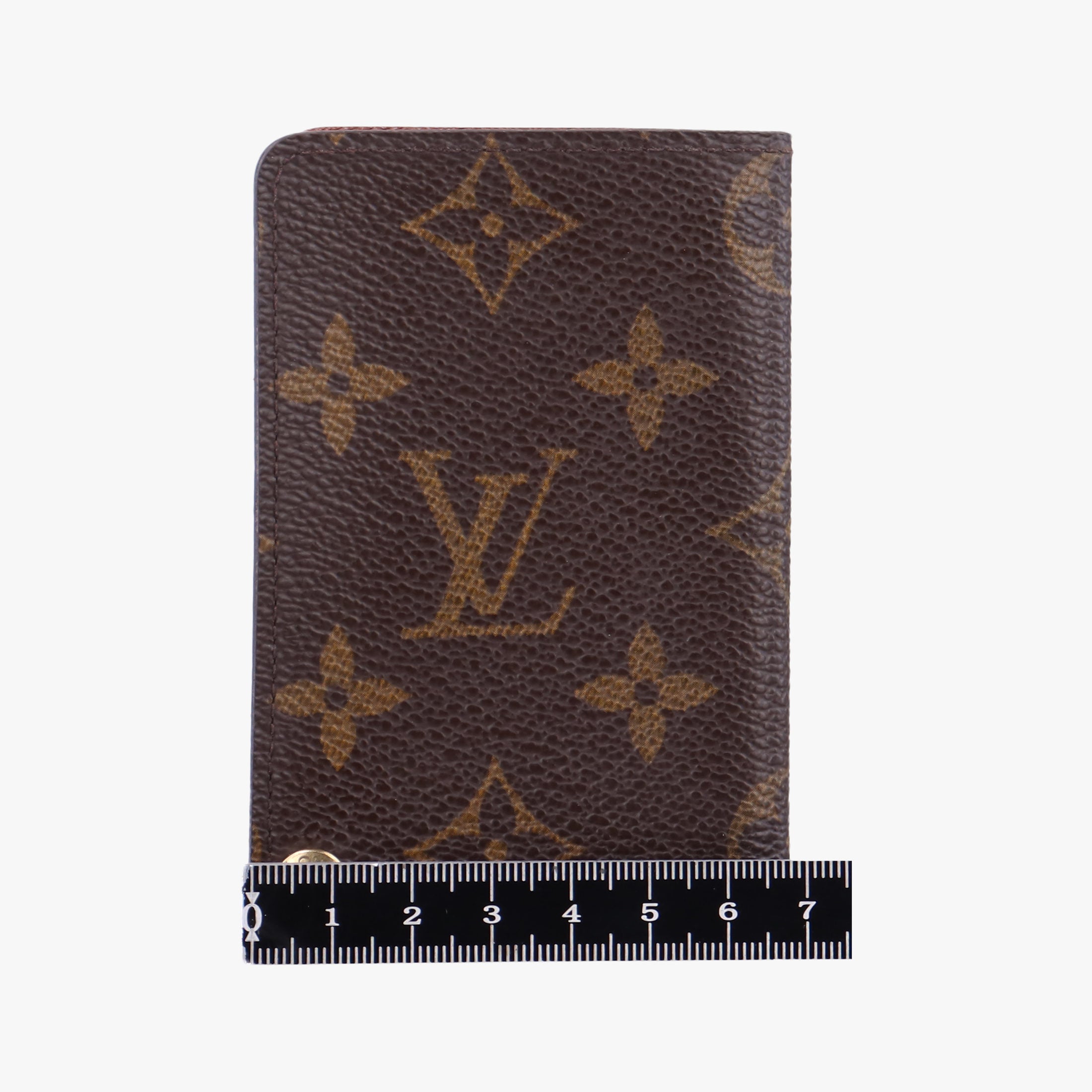 Pre-owned Louis Vuitton Porte Cartes Credit Pression Brown Monogram Canvas M60937 cardcase | stylenewstar
