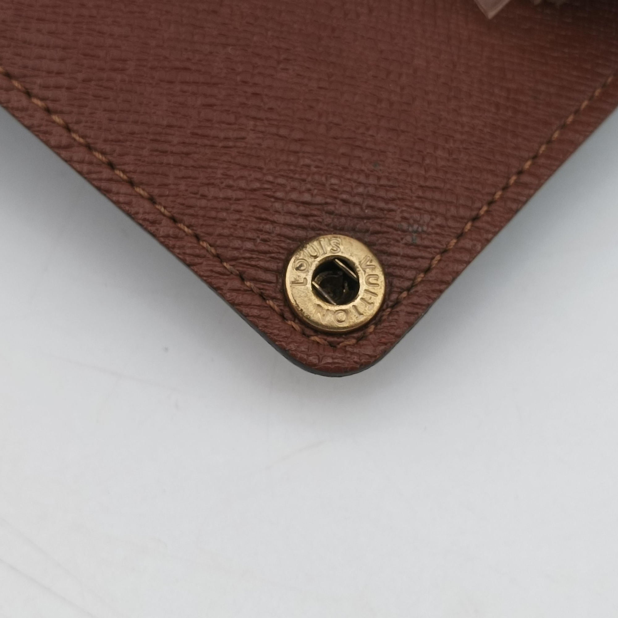 Pre-owned Louis Vuitton Porte Cartes Credit Pression Brown Monogram Canvas M60937 cardcase | stylenewstar