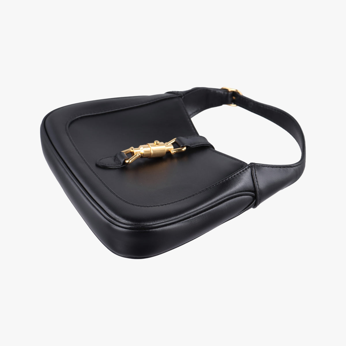 Pre-owned Gucci JACKIE 1961 Black Leather 637091 shoulderbag | stylenewstar