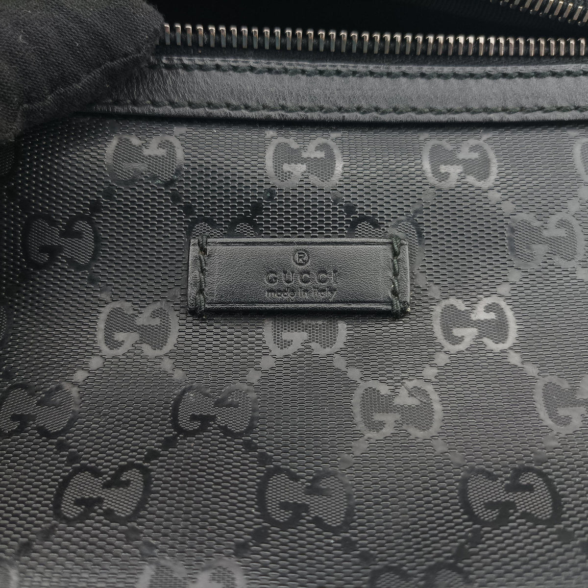 Pre-owned Gucci GG Supreme Black PVC coated canvas 233269 bum bag/waist bag | stylenewstar