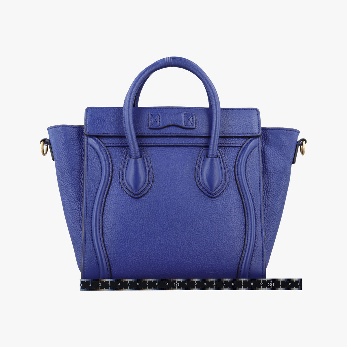 Secondhand Celine luggage nano shopper Blue leather  shoulderbag | stylenewstar