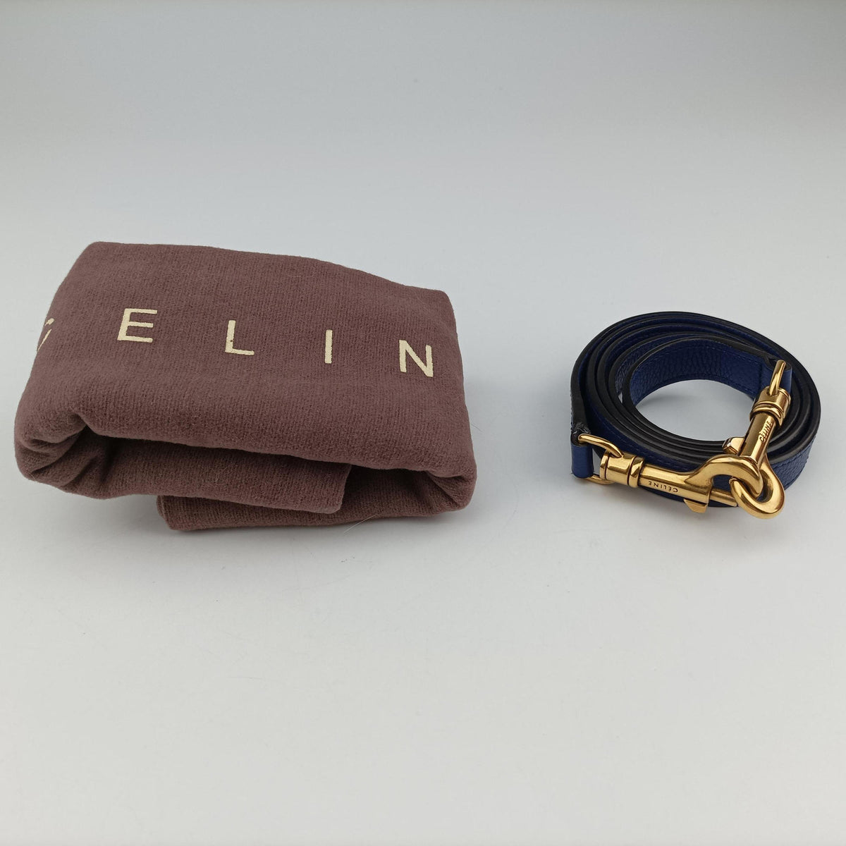 Secondhand Celine luggage nano shopper Blue leather  shoulderbag | stylenewstar