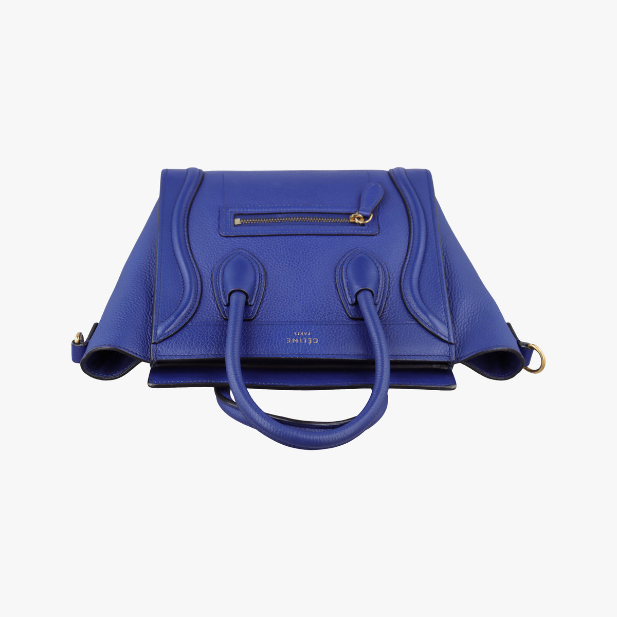 Secondhand Celine luggage nano shopper Blue leather  shoulderbag | stylenewstar