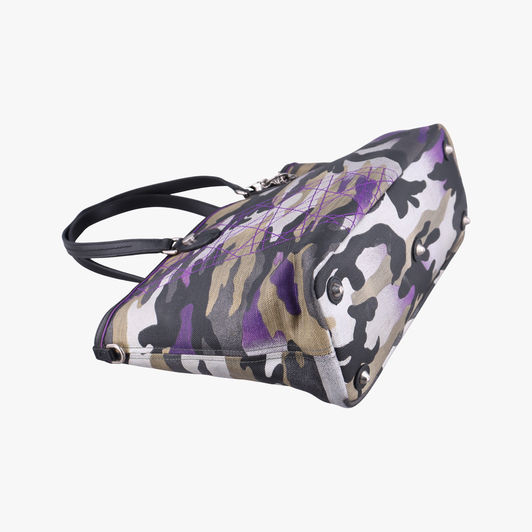 Pre-owned Christian Dior Camouflage Print Bowler Multicolour canvas  shoulderbag | stylenewstar