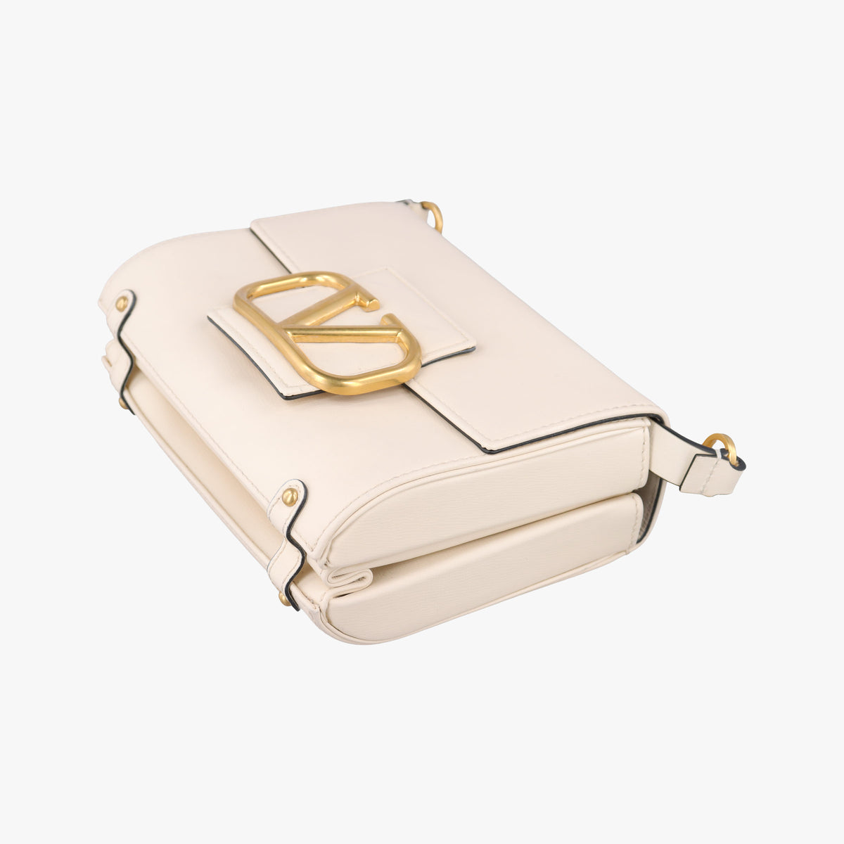 Pre-owned Valentino VLogo White Leather  shoulderbag | stylenewstar