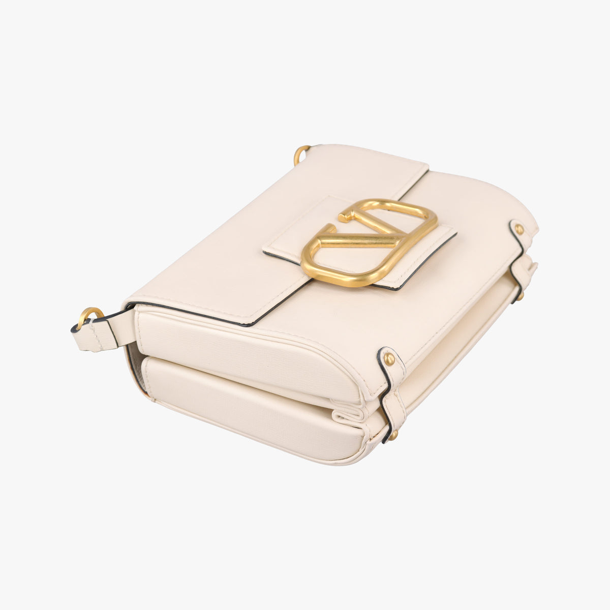 Pre-owned Valentino VLogo White Leather  shoulderbag | stylenewstar