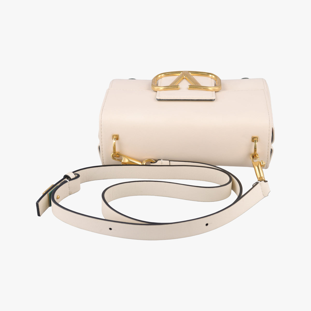 Pre-owned Valentino VLogo White Leather  shoulderbag | stylenewstar
