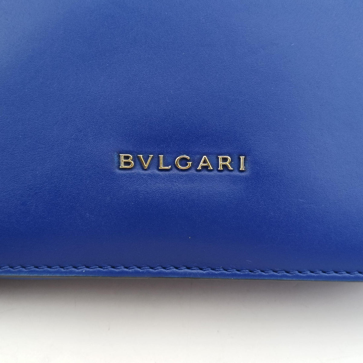 Pre-owned Bvlgari Serpenti Blue Galuchat Skin×Leather  shoulderbag | stylenewstar