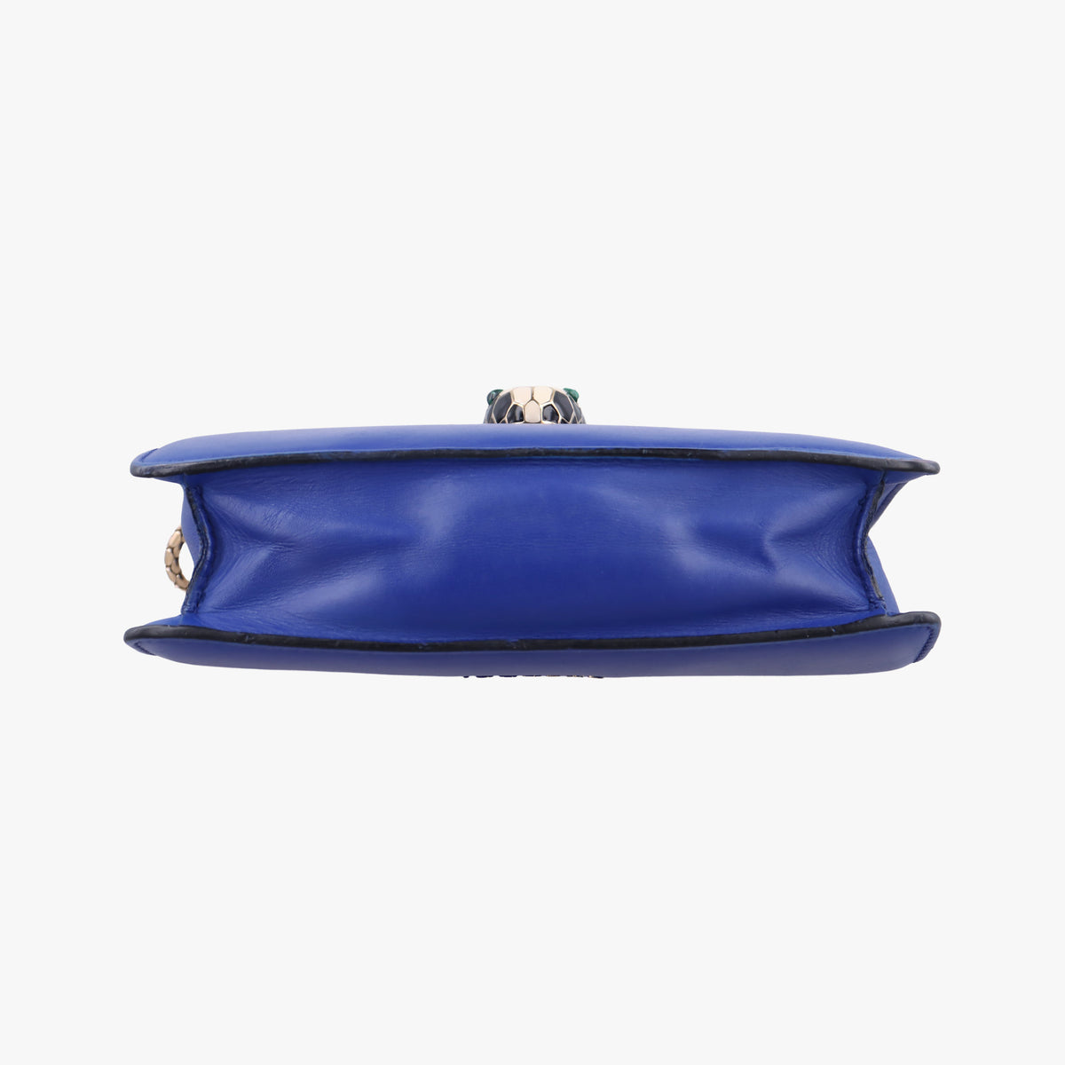 Pre-owned Bvlgari Serpenti Blue Galuchat Skin×Leather  shoulderbag | stylenewstar