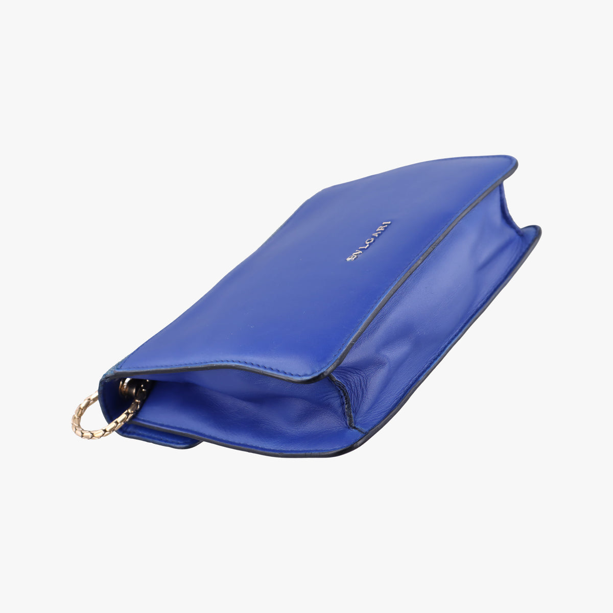 Pre-owned Bvlgari Serpenti Blue Galuchat Skin×Leather  shoulderbag | stylenewstar