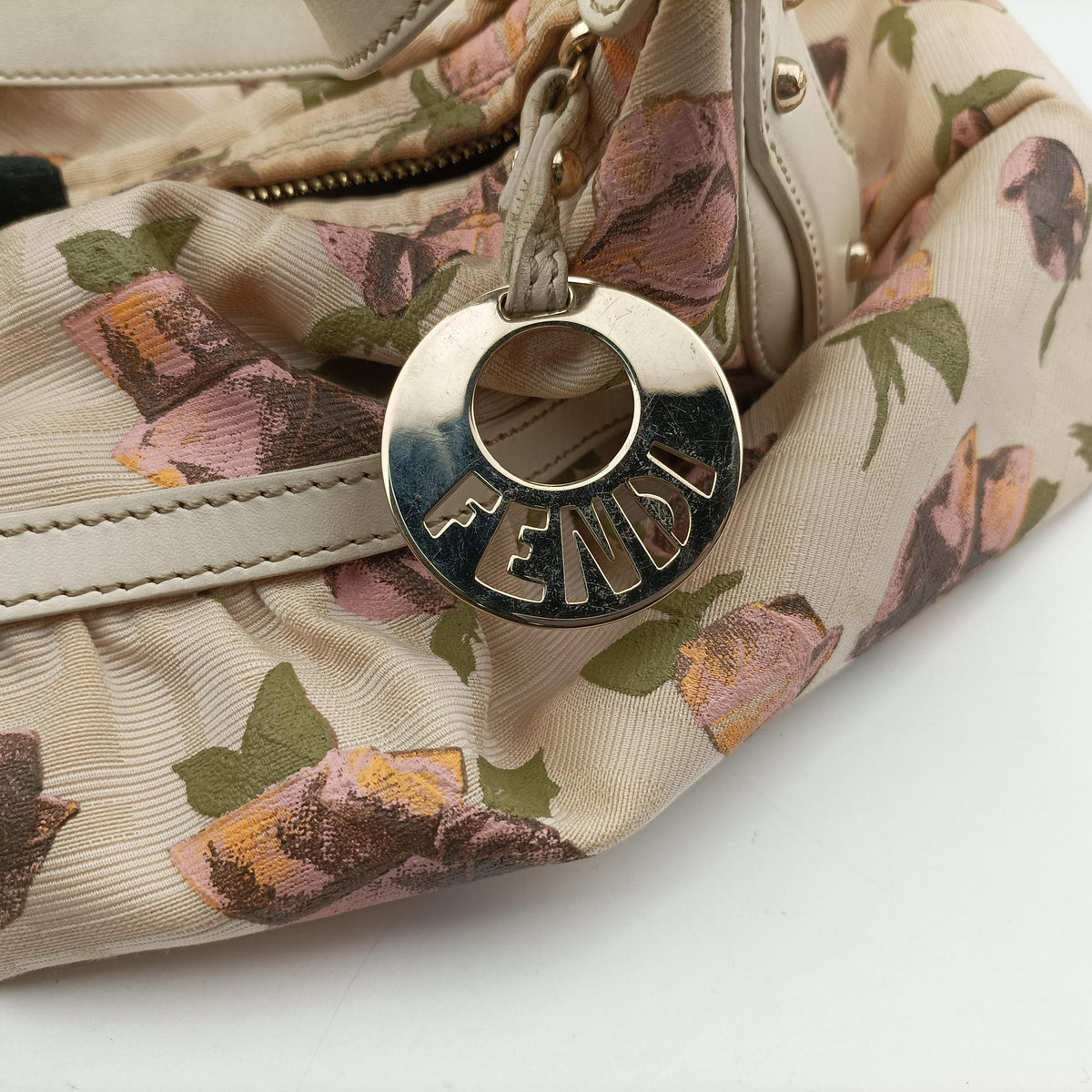 Vintage Fendi Chef Perforated Charm Zucca Print Multicolour canvas 8BR448 handbag | stylenewstar