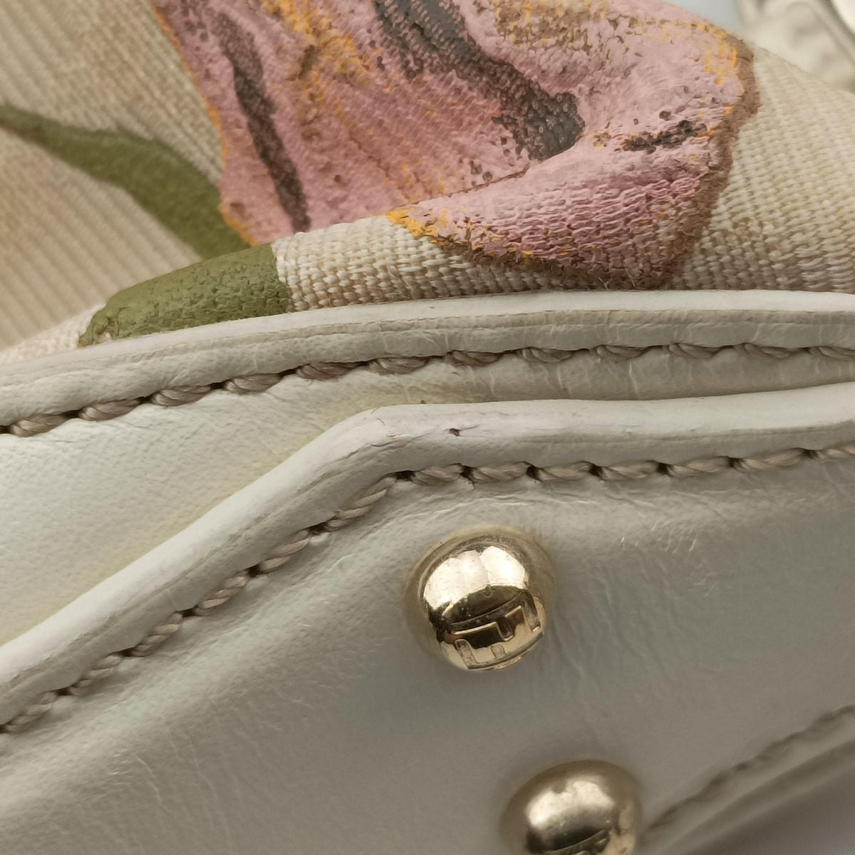 Vintage Fendi Chef Perforated Charm Zucca Print Multicolour canvas 8BR448 handbag | stylenewstar