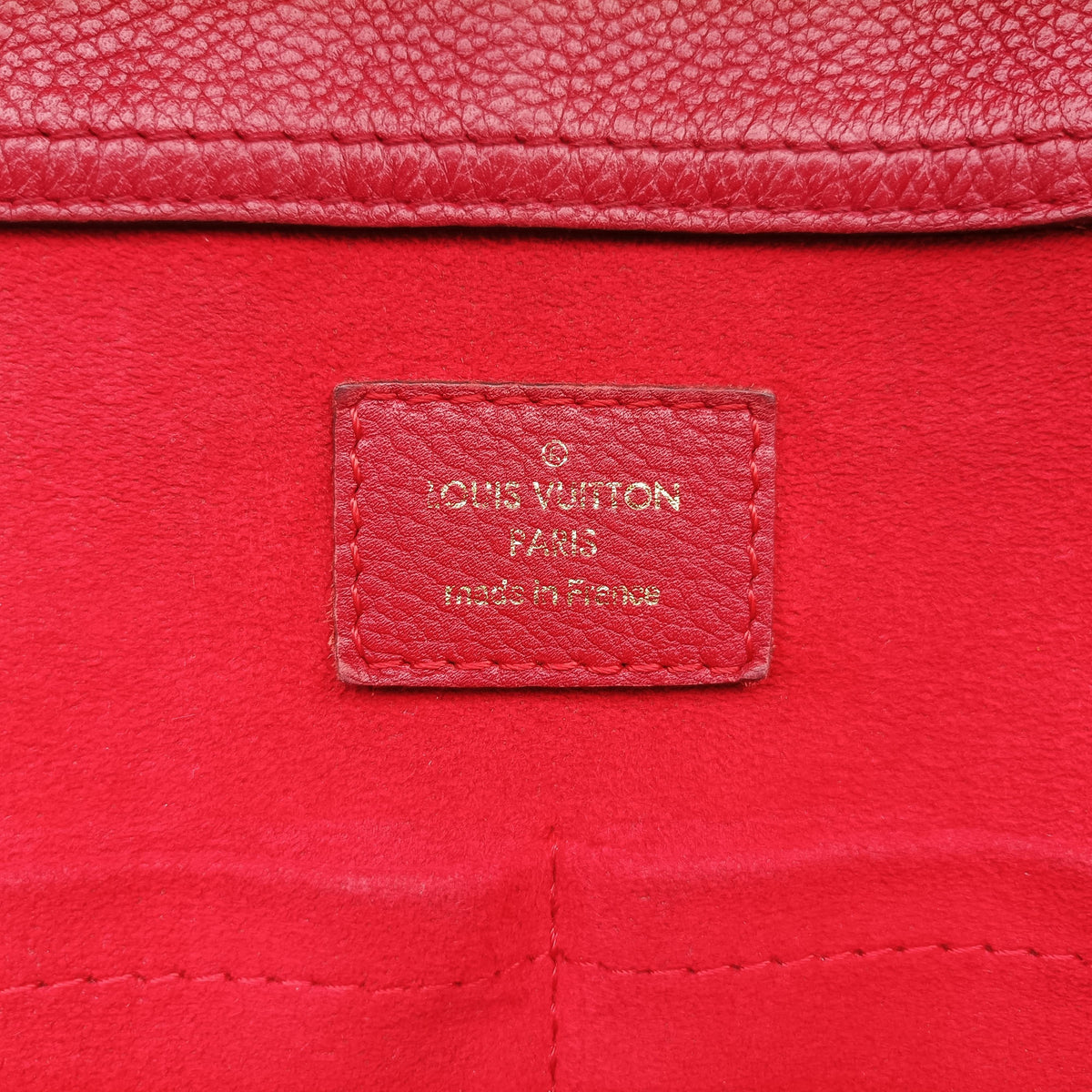 Pre-owned Louis Vuitton PALLAS SHOPPER Brown×CERISE Monogram Canvas×calf leather M51197 shoulderbag | stylenewstar