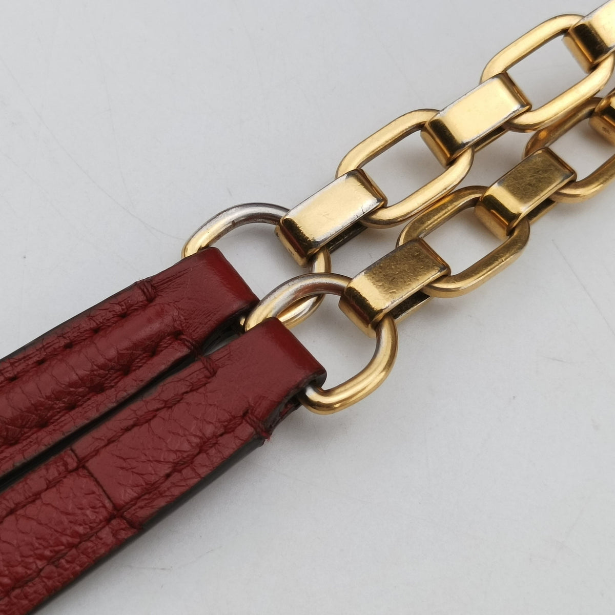 Pre-owned Louis Vuitton PALLAS SHOPPER Brown×CERISE Monogram Canvas×calf leather M51197 shoulderbag | stylenewstar