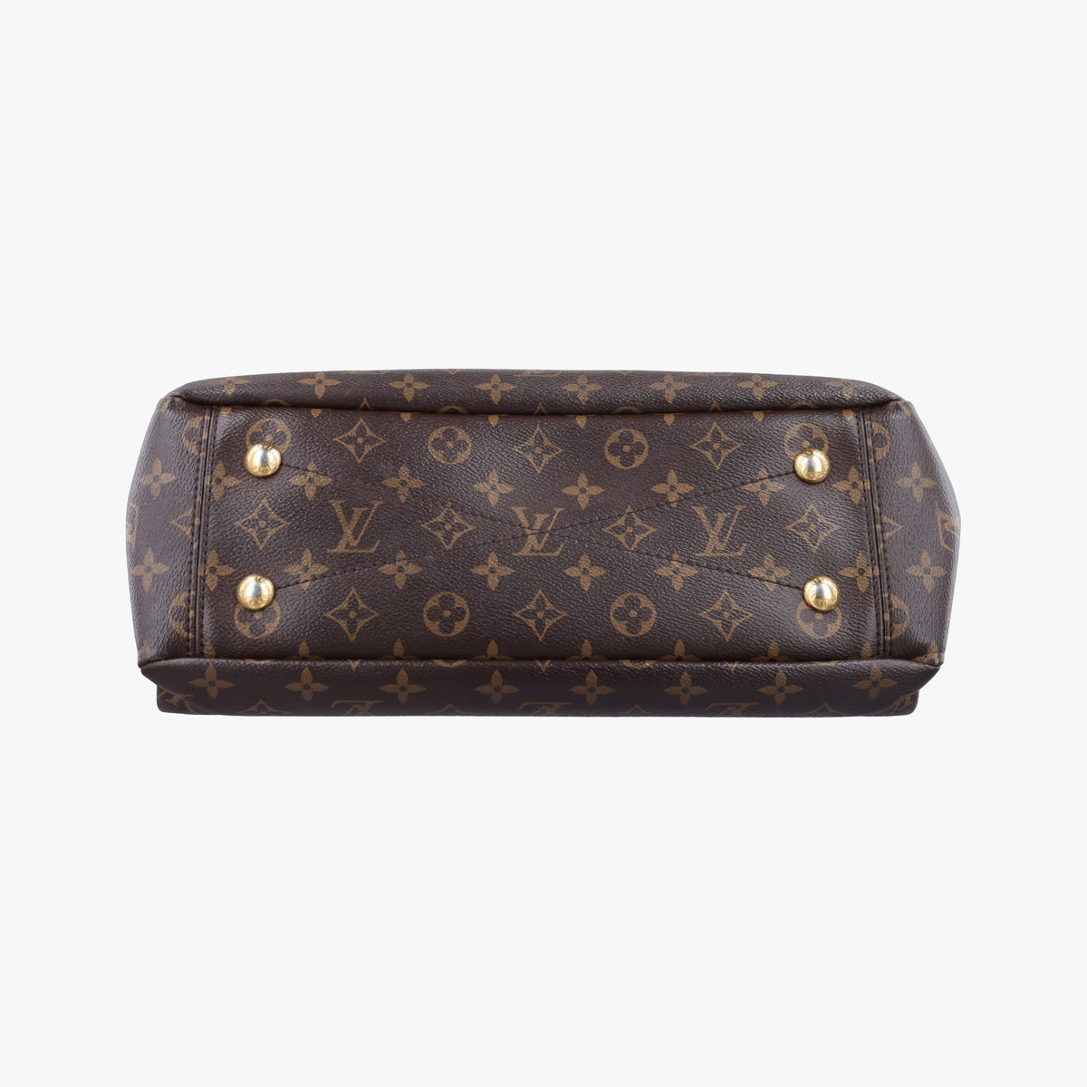 Pre-owned Louis Vuitton PALLAS SHOPPER Brown×CERISE Monogram Canvas×calf leather M51197 shoulderbag | stylenewstar