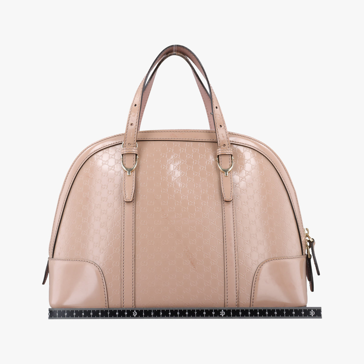Pre-owned Gucci Microguccissima Beige Patent Leather 309617 shoulderbag | stylenewstar
