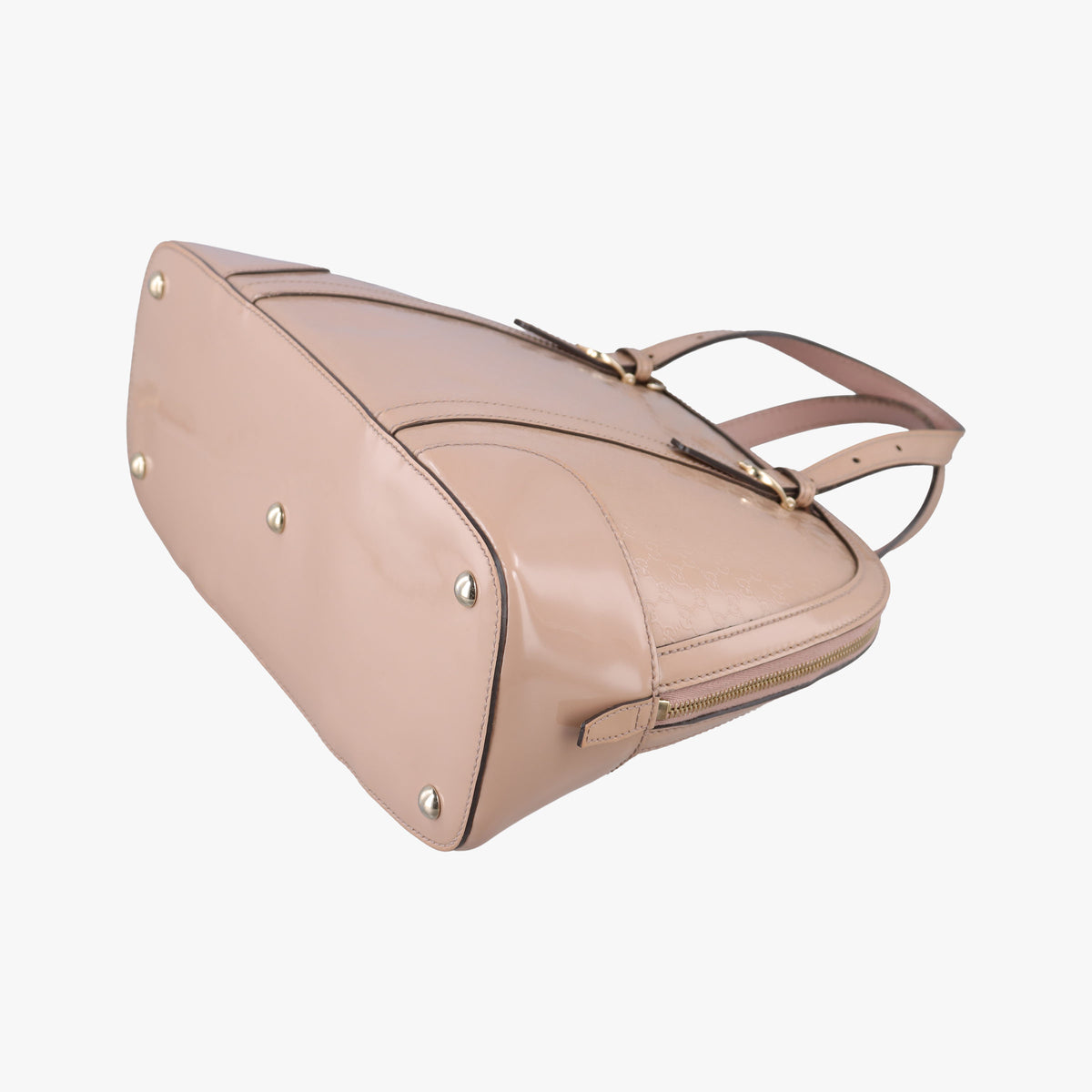 Pre-owned Gucci Microguccissima Beige Patent Leather 309617 shoulderbag | stylenewstar