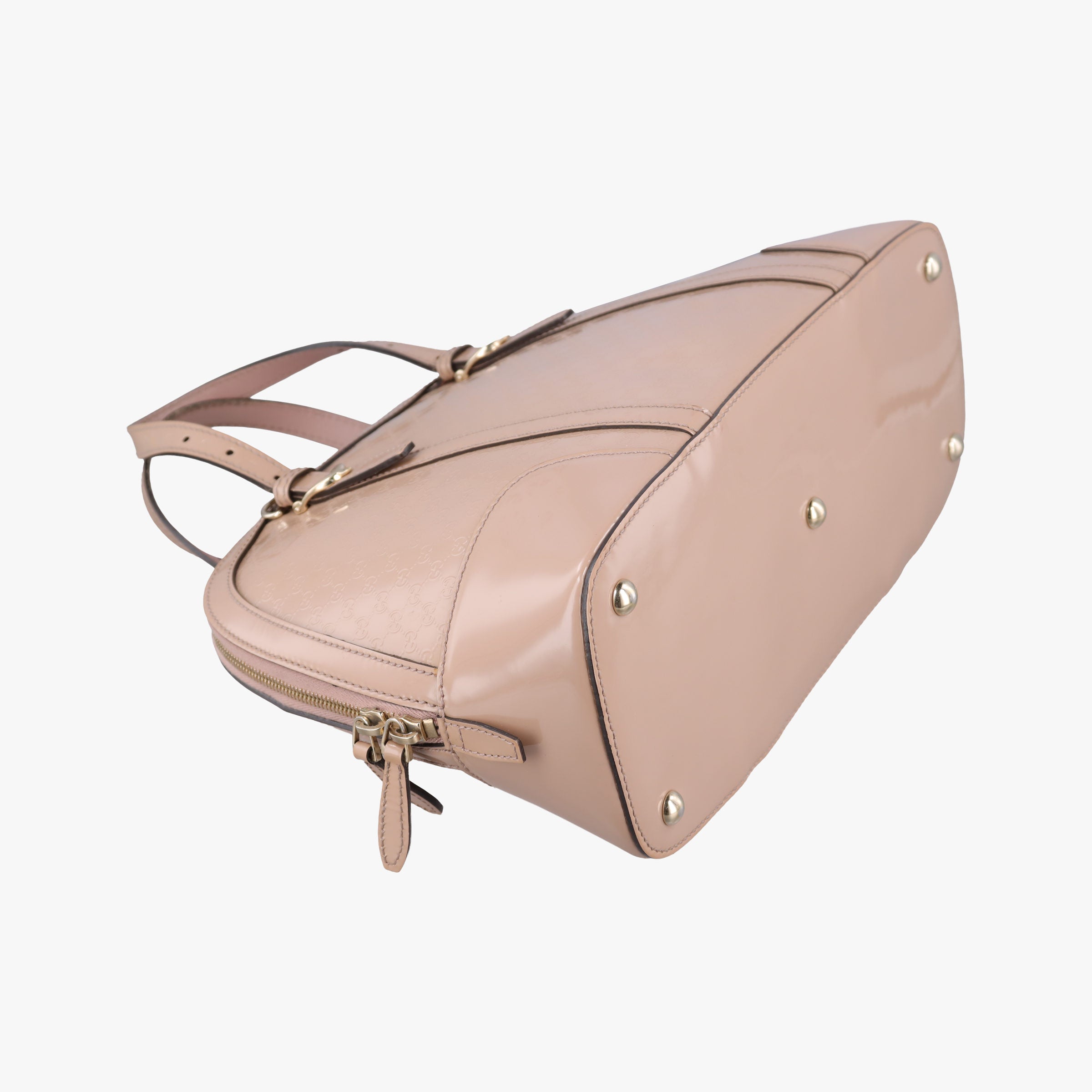 Pre-owned Gucci Microguccissima Beige Patent Leather 309617 shoulderbag | stylenewstar