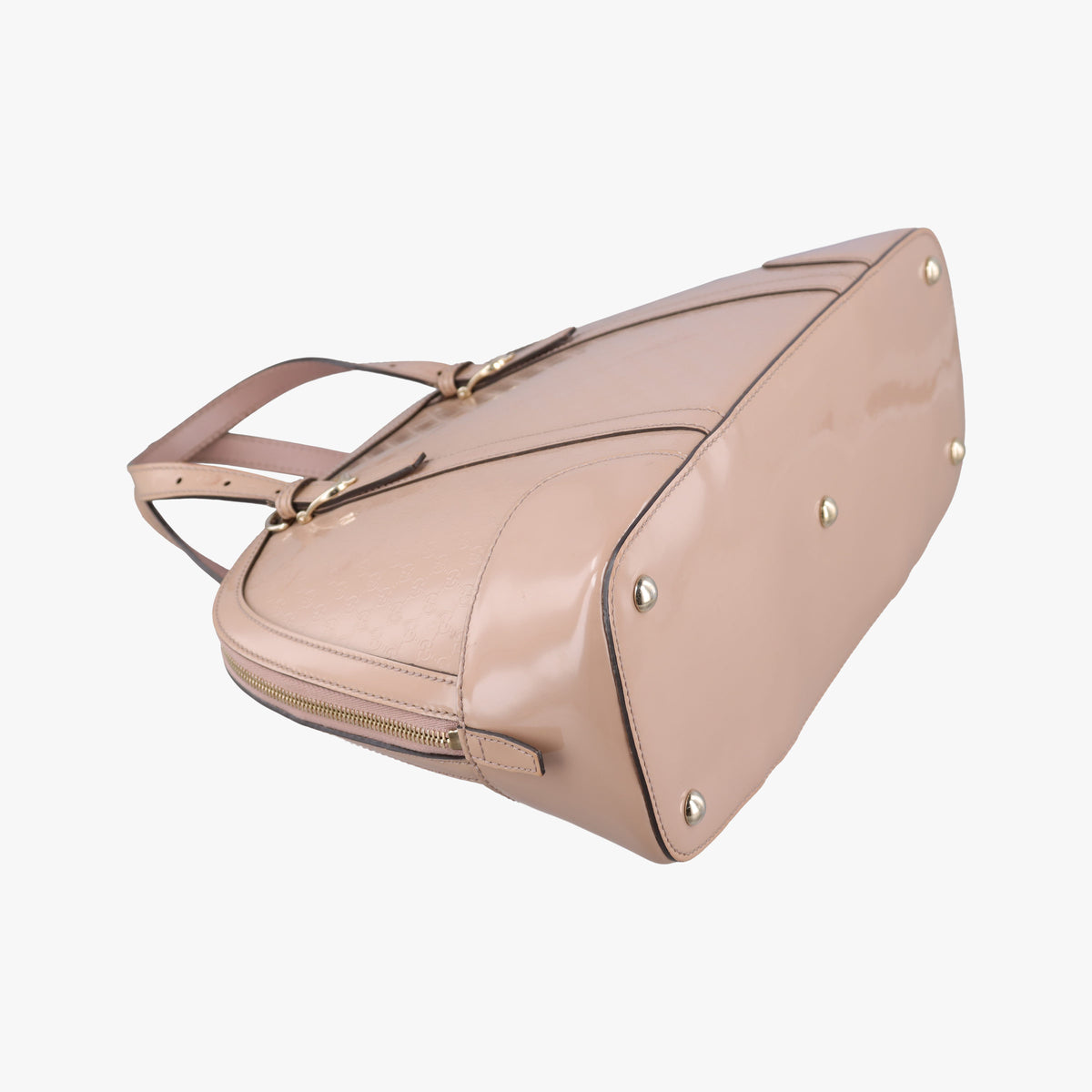 Pre-owned Gucci Microguccissima Beige Patent Leather 309617 shoulderbag | stylenewstar