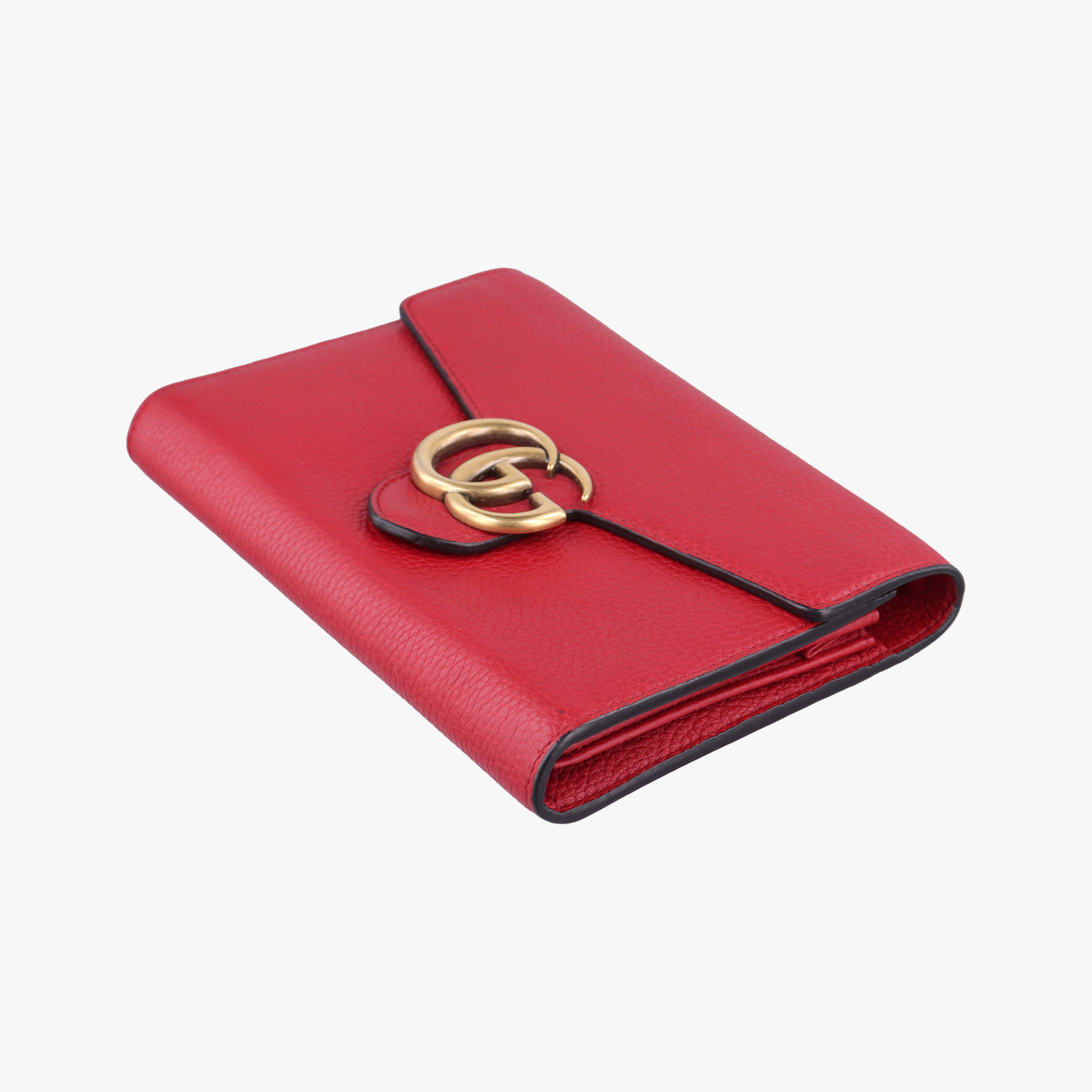 Pre-owned Gucci GG Marmont Red Leather 401232 shoulderbag | stylenewstar