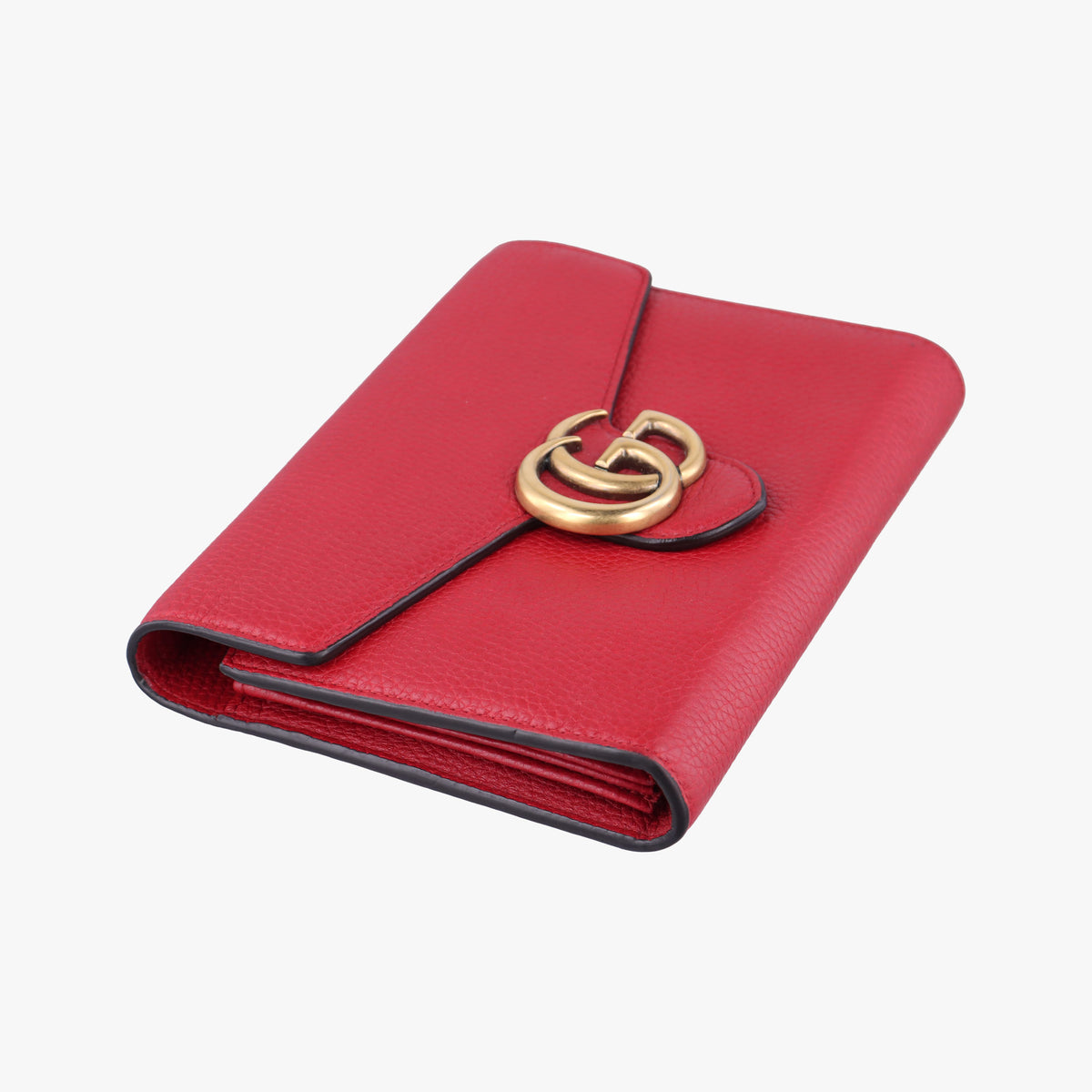 Pre-owned Gucci GG Marmont Red Leather 401232 shoulderbag | stylenewstar