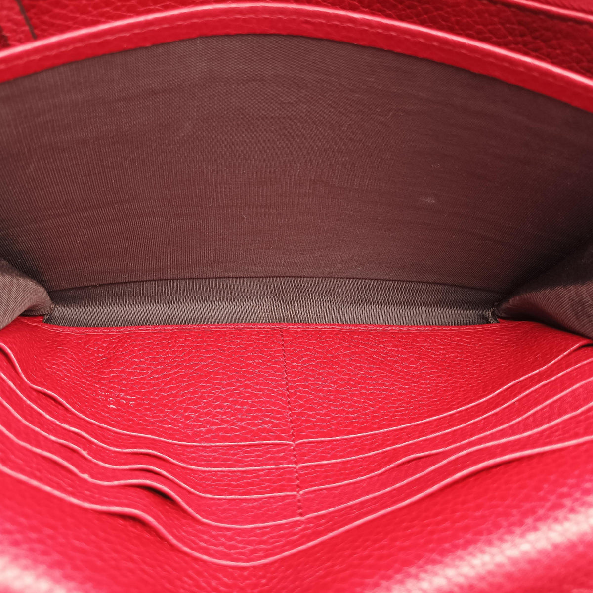 Pre-owned Gucci GG Marmont Red Leather 401232 shoulderbag | stylenewstar