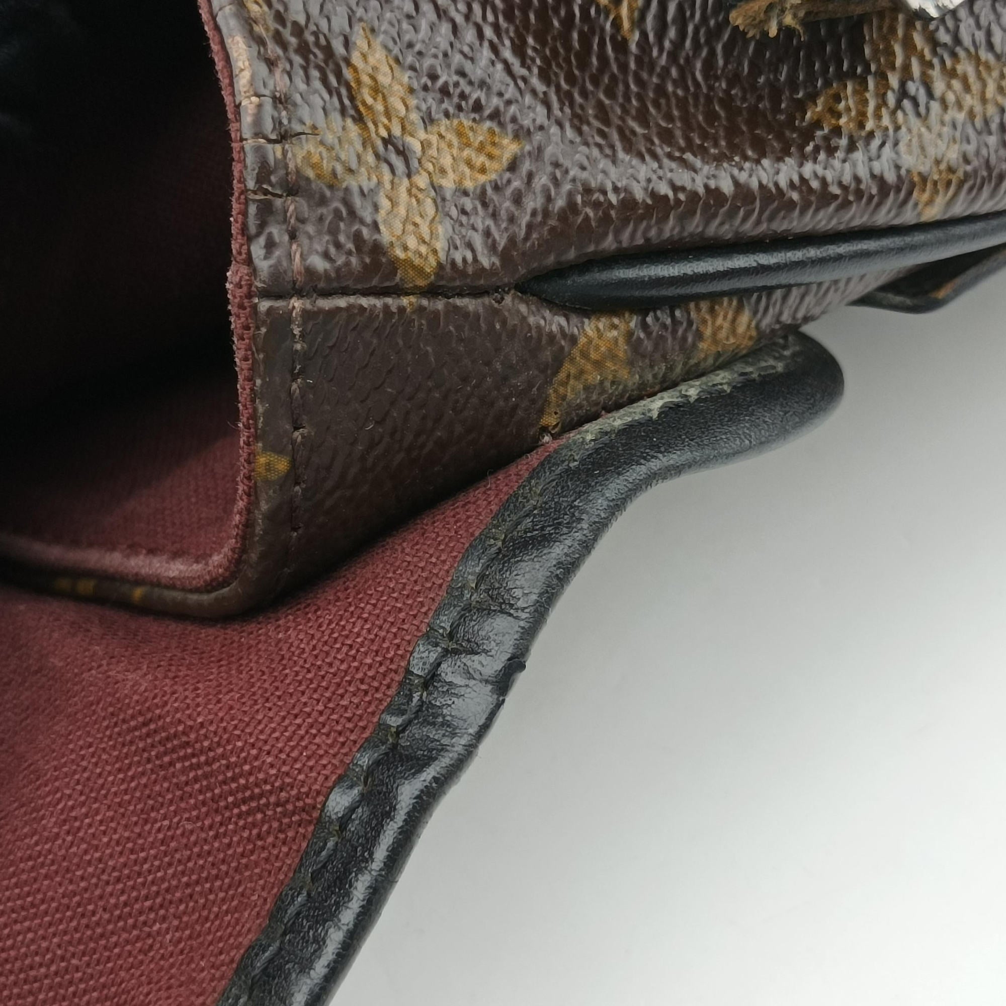 Pre-owned Louis Vuitton BASS GM brown Monogram Macassar M40386 shoulderbag | stylenewstar