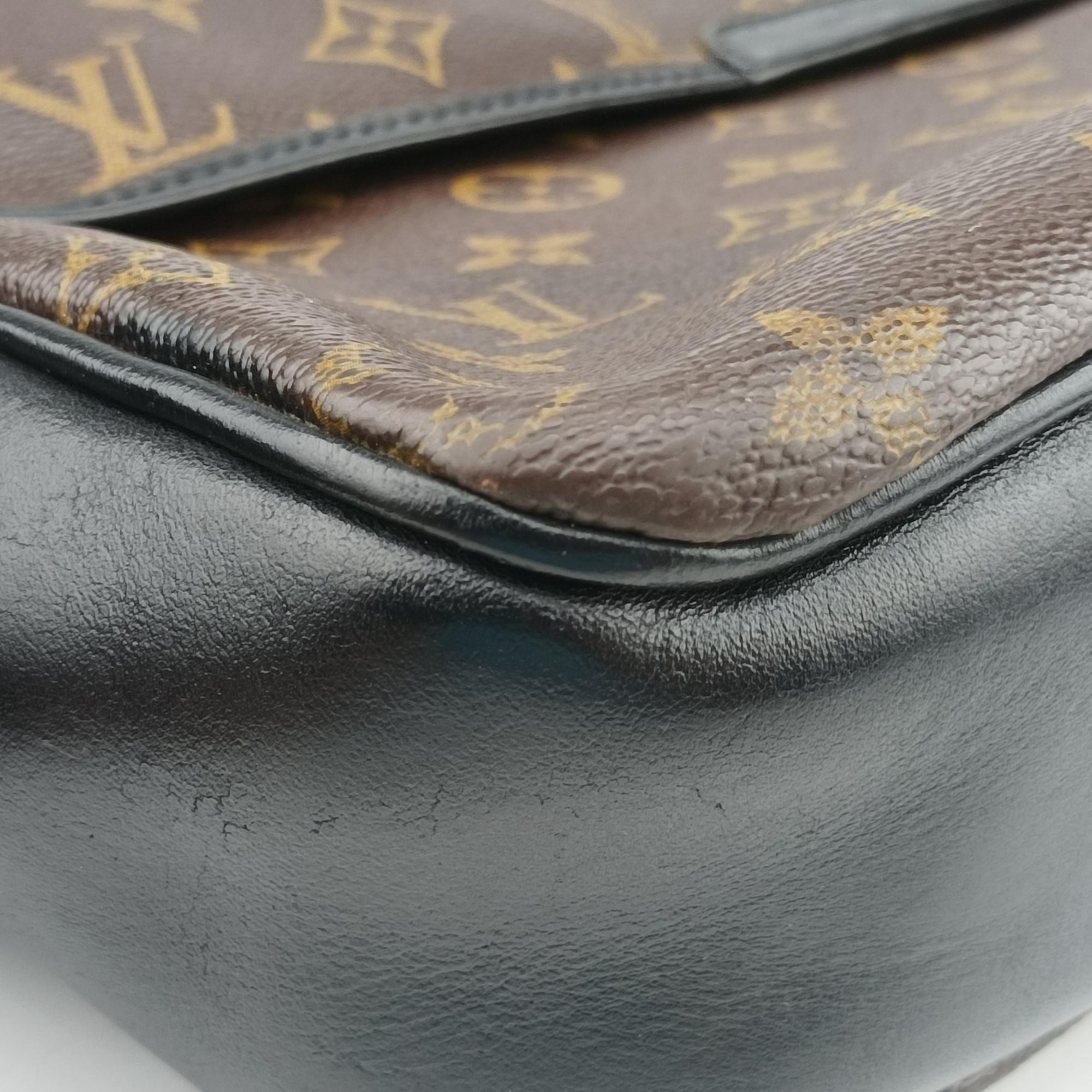 Pre-owned Louis Vuitton BASS GM brown Monogram Macassar M40386 shoulderbag | stylenewstar