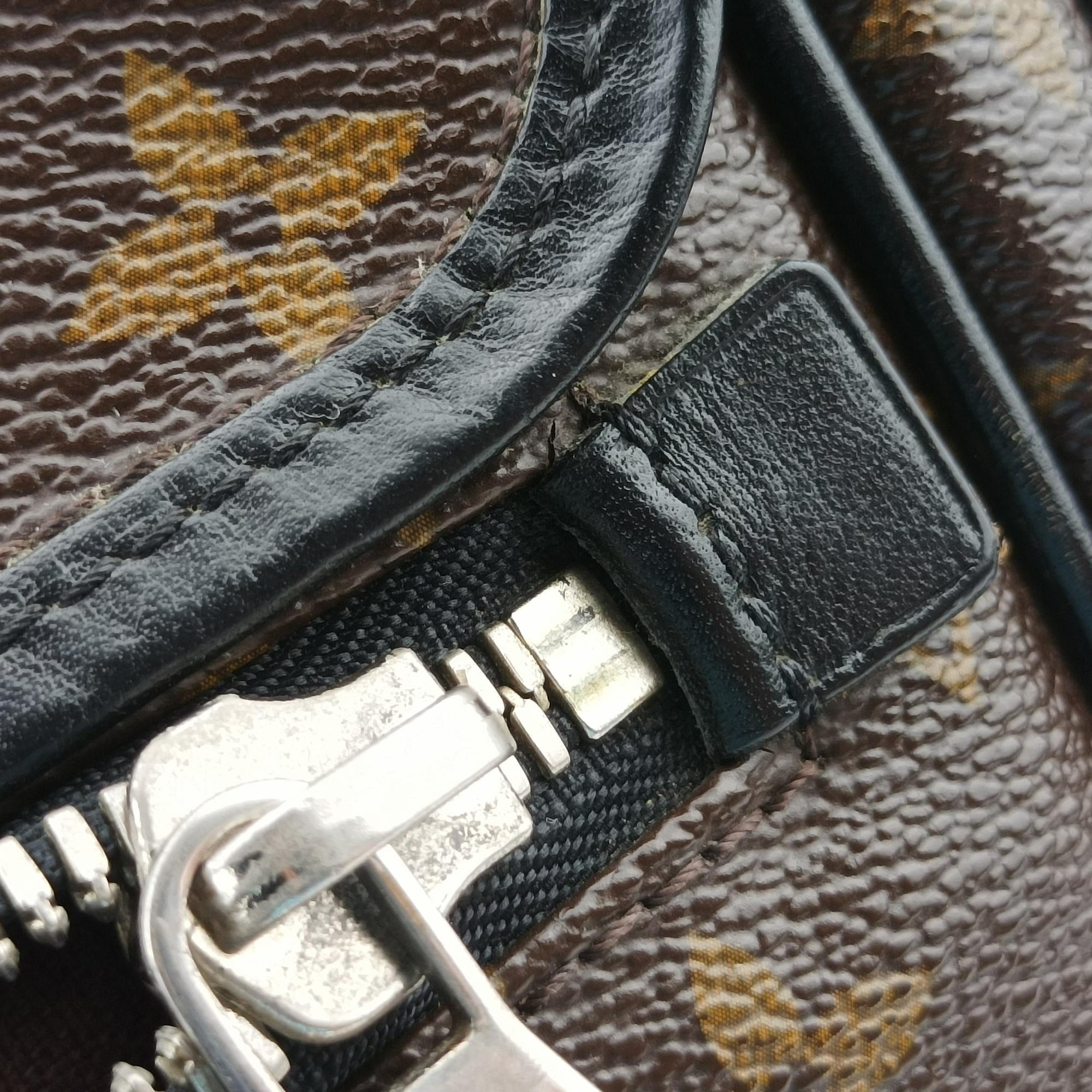 Pre-owned Louis Vuitton BASS GM brown Monogram Macassar M40386 shoulderbag | stylenewstar