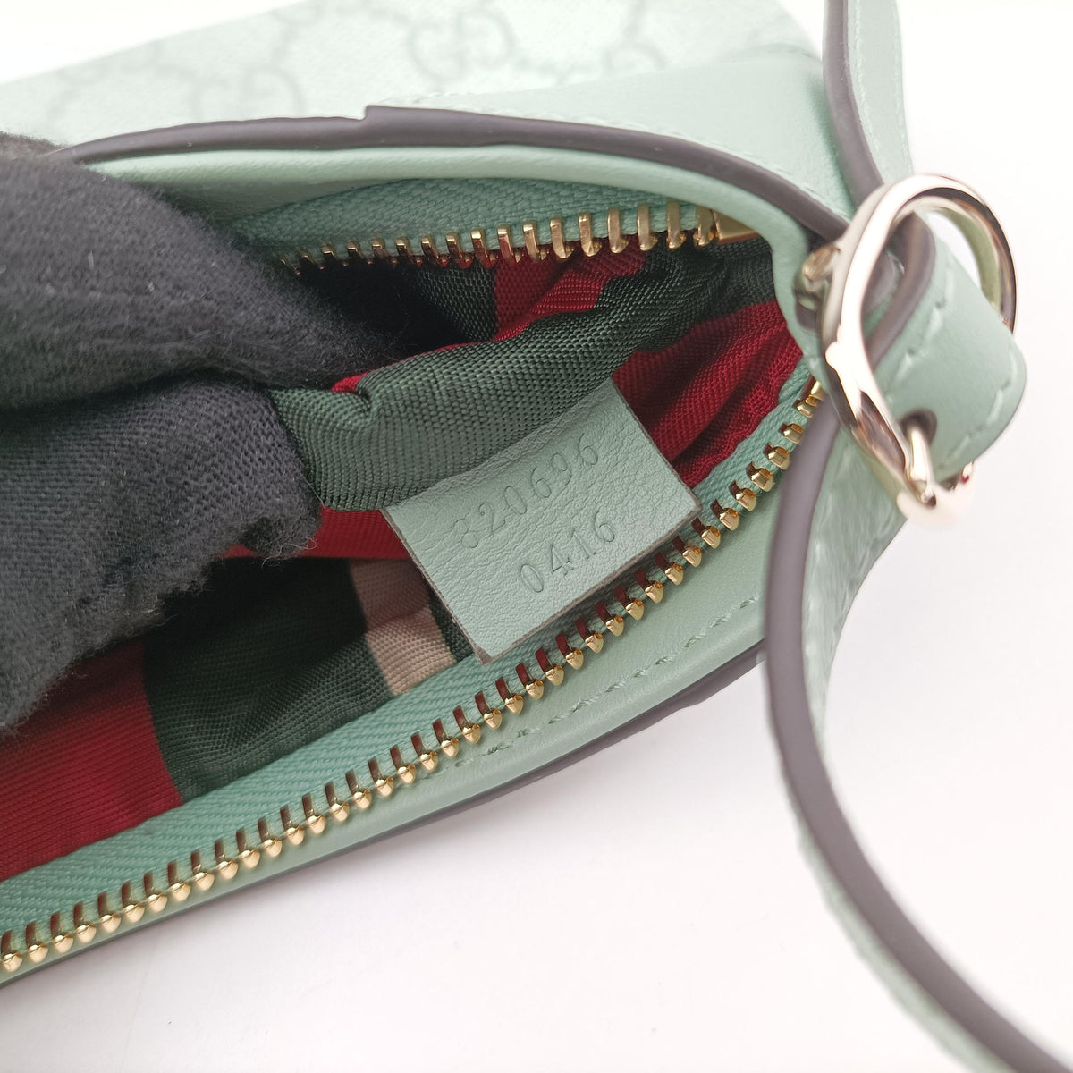 Pre-owned Gucci GG Emblem Green GG Coated Canvas×Leather 820696 handbag | stylenewstar