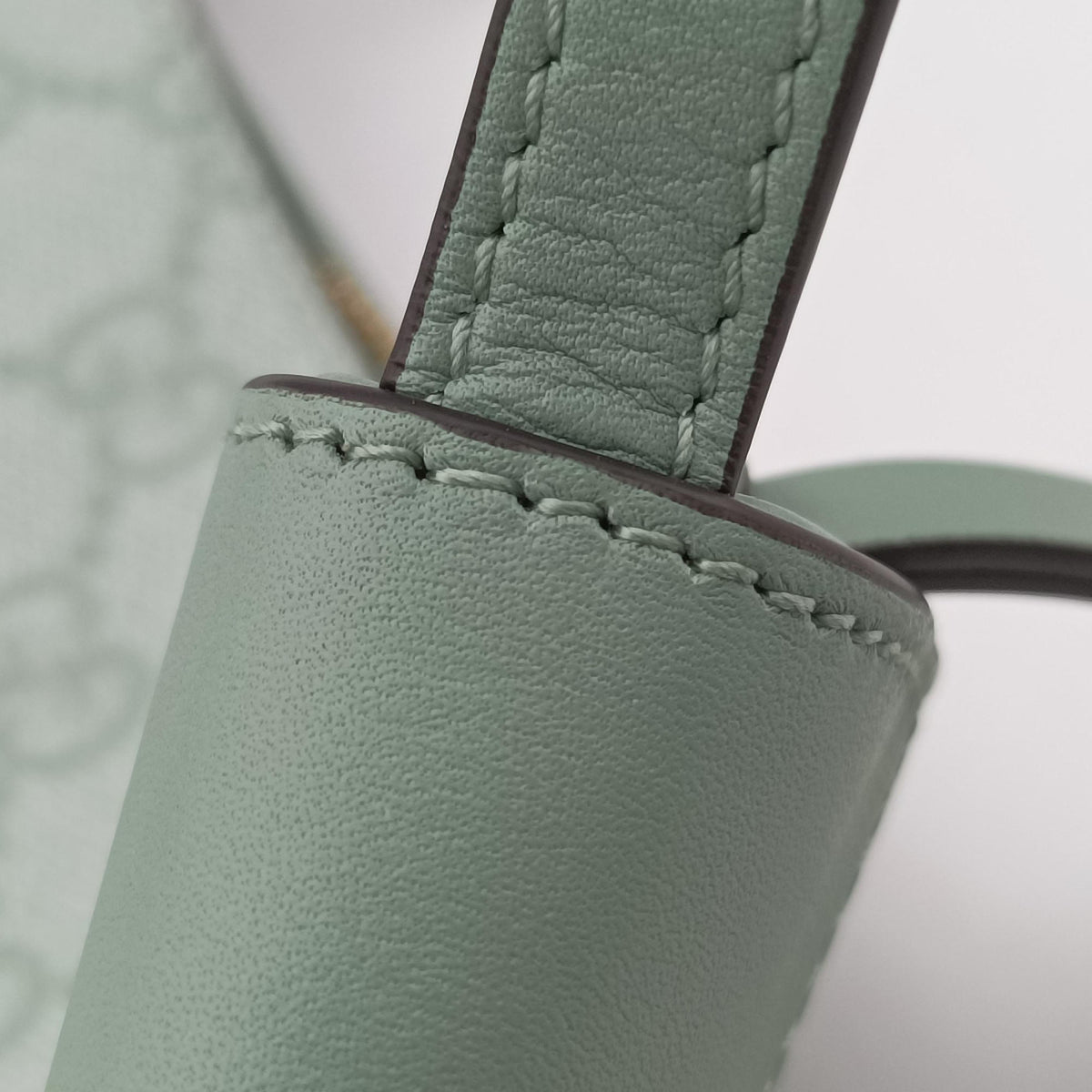 Pre-owned Gucci GG Emblem Green GG Coated Canvas×Leather 820696 handbag | stylenewstar