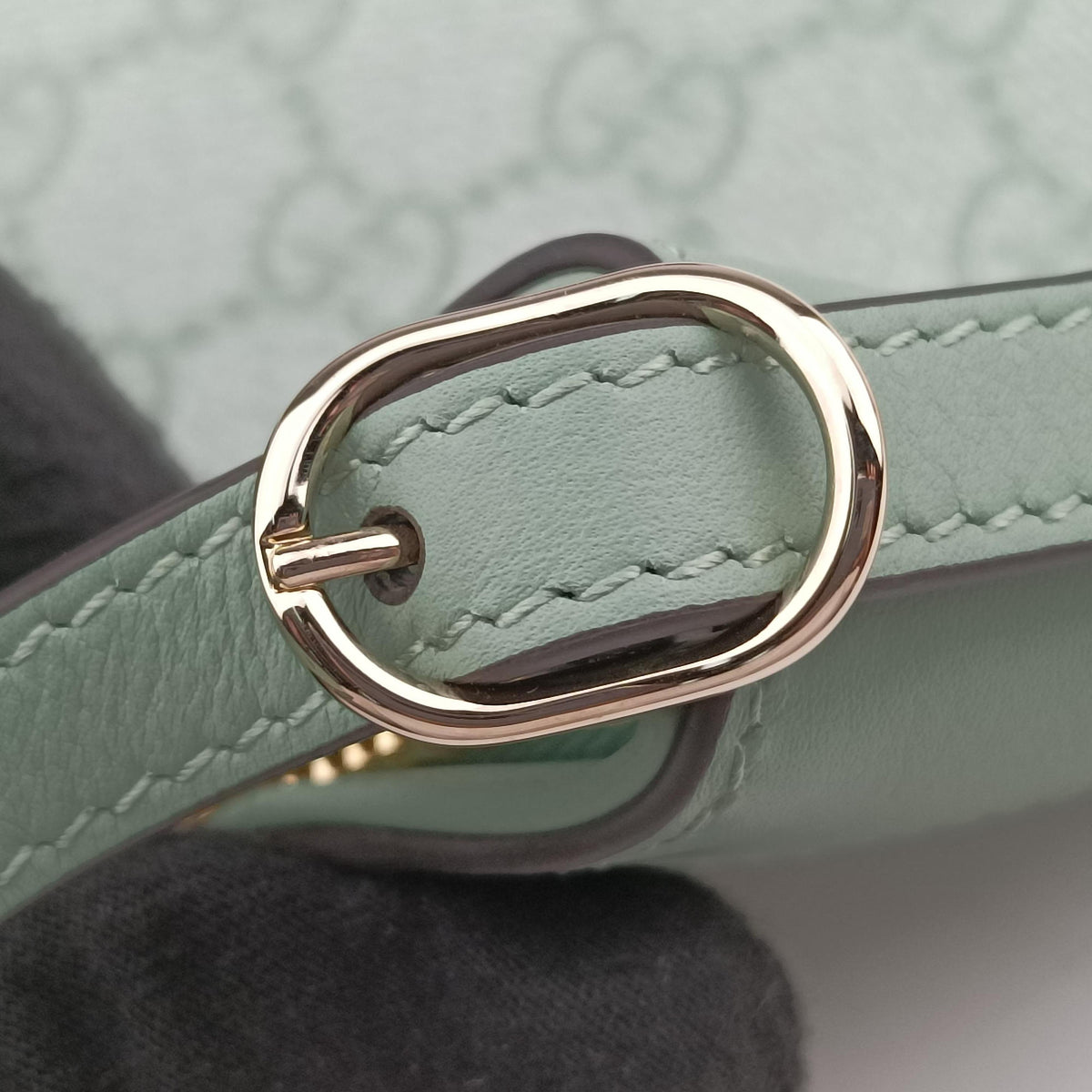 Pre-owned Gucci GG Emblem Green GG Coated Canvas×Leather 820696 handbag | stylenewstar
