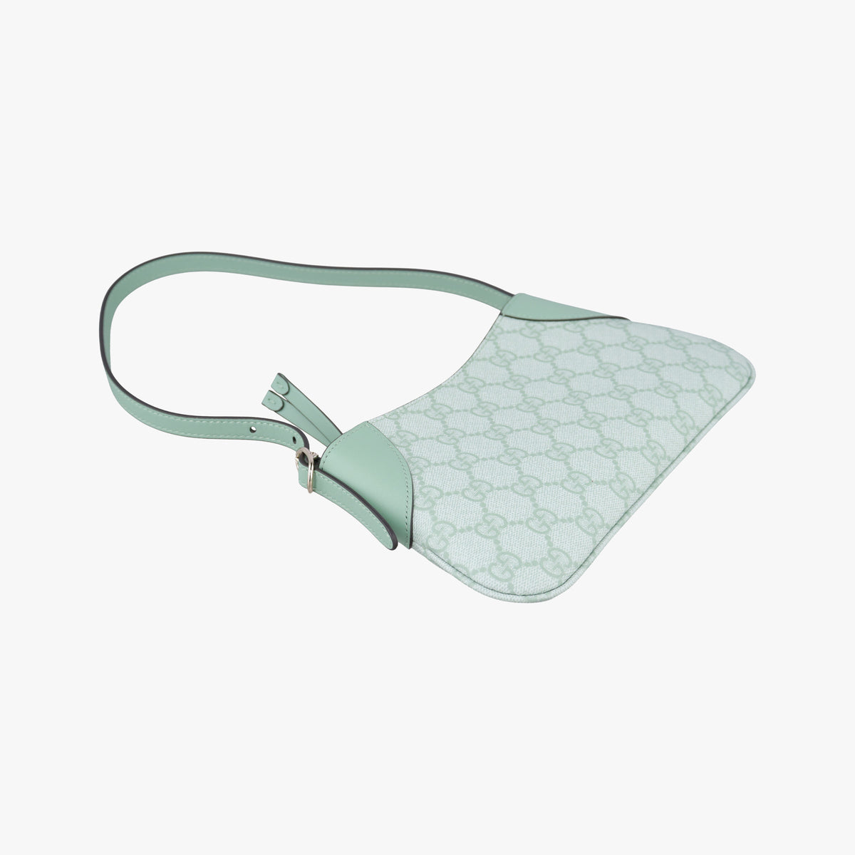 Pre-owned Gucci GG Emblem Green GG Coated Canvas×Leather 820696 handbag | stylenewstar
