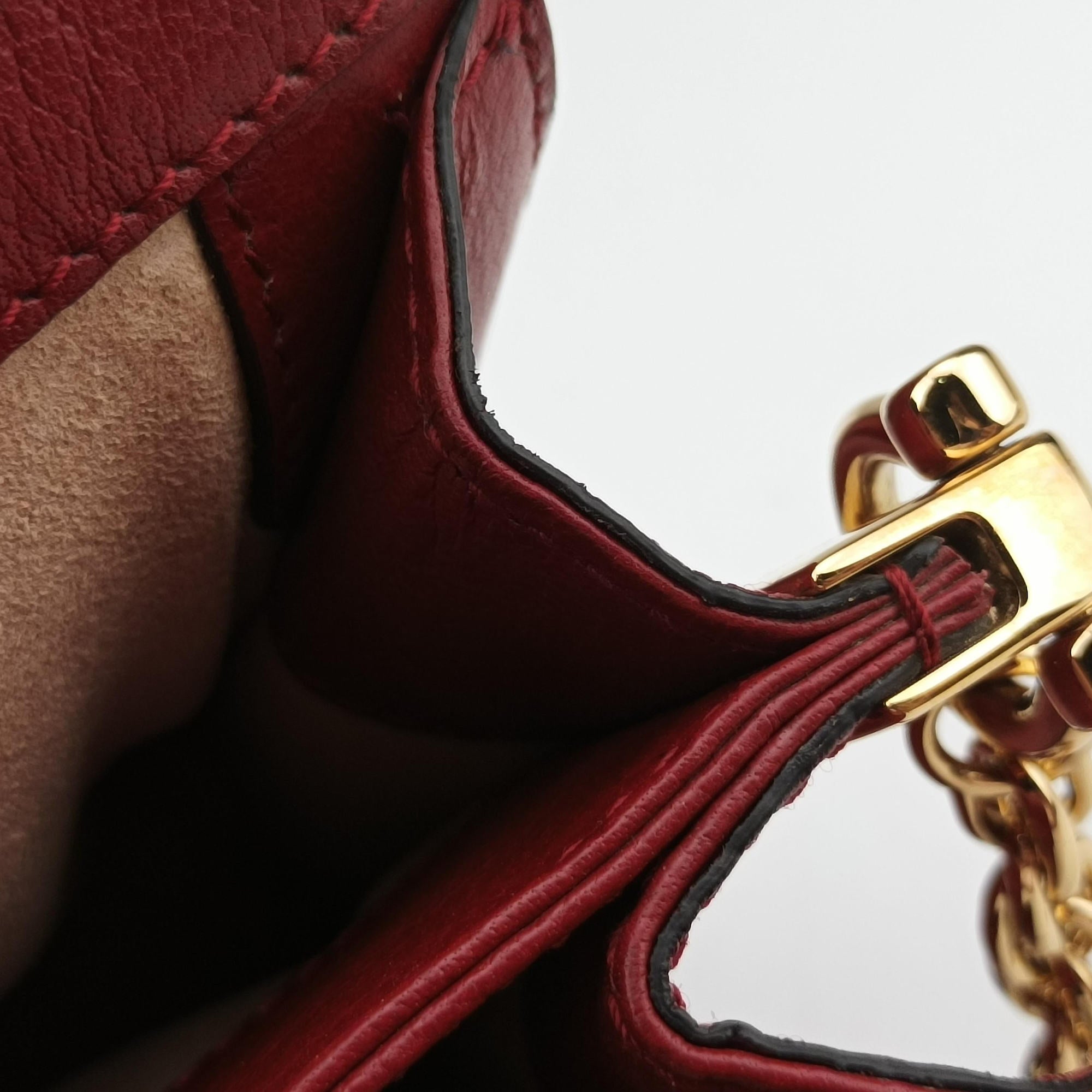 Pre-owned Gucci Ophidia Navy×red Suede×Leather 503877 shoulderbag | stylenewstar