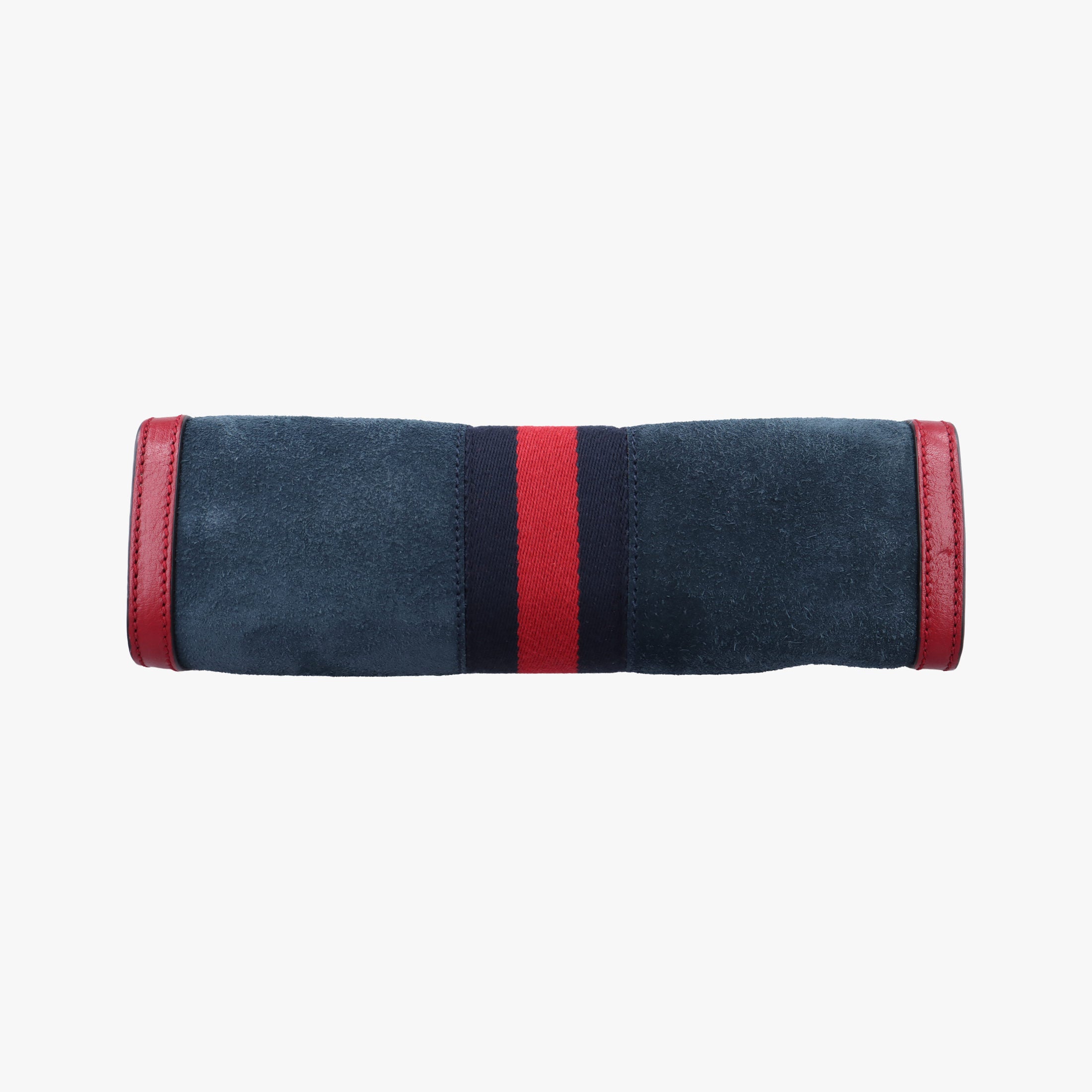Pre-owned Gucci Ophidia Navy×red Suede×Leather 503877 shoulderbag | stylenewstar