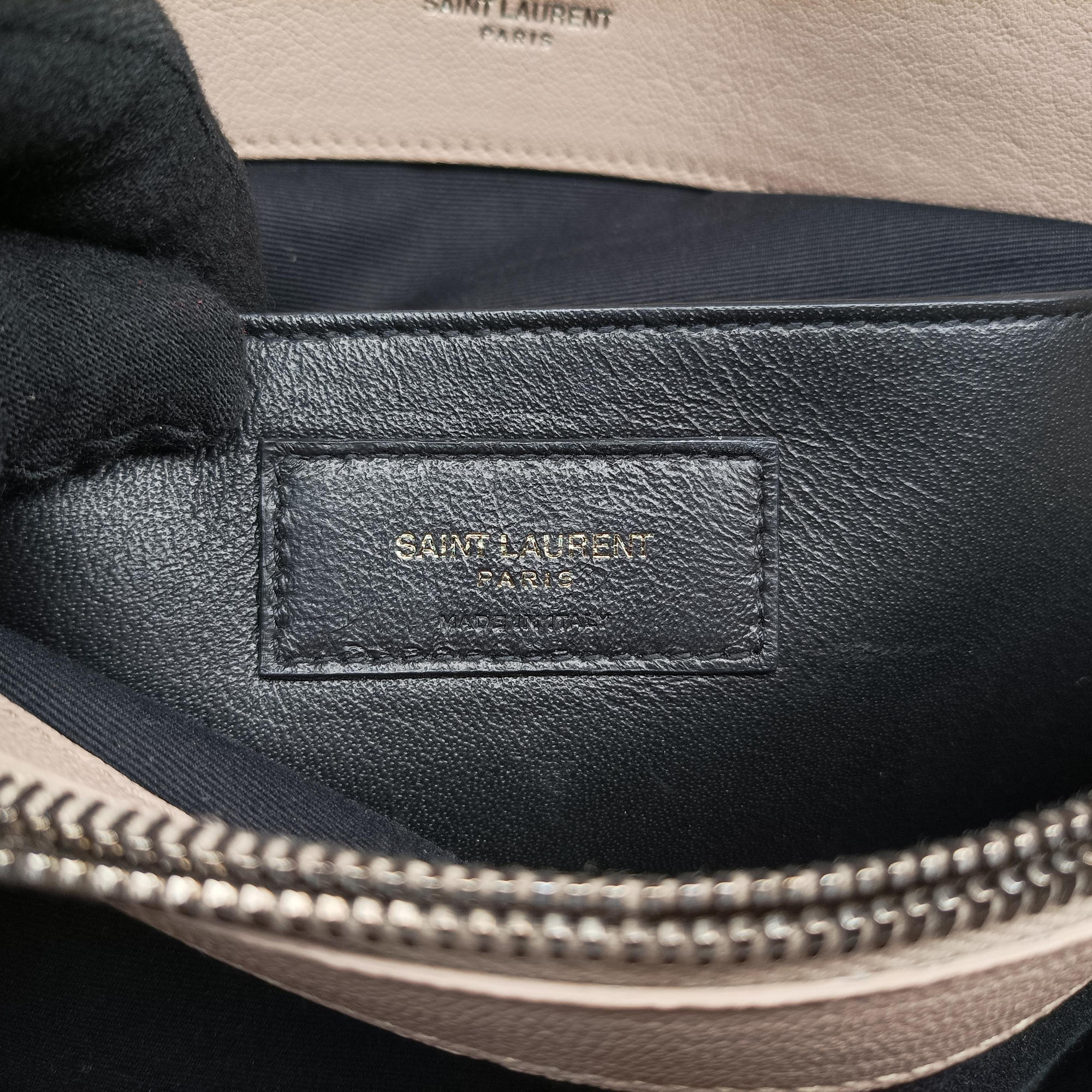 Pre-owned Yves Saint Laurent COLLEGE Beige Leather 487212 shoulderbag | stylenewstar