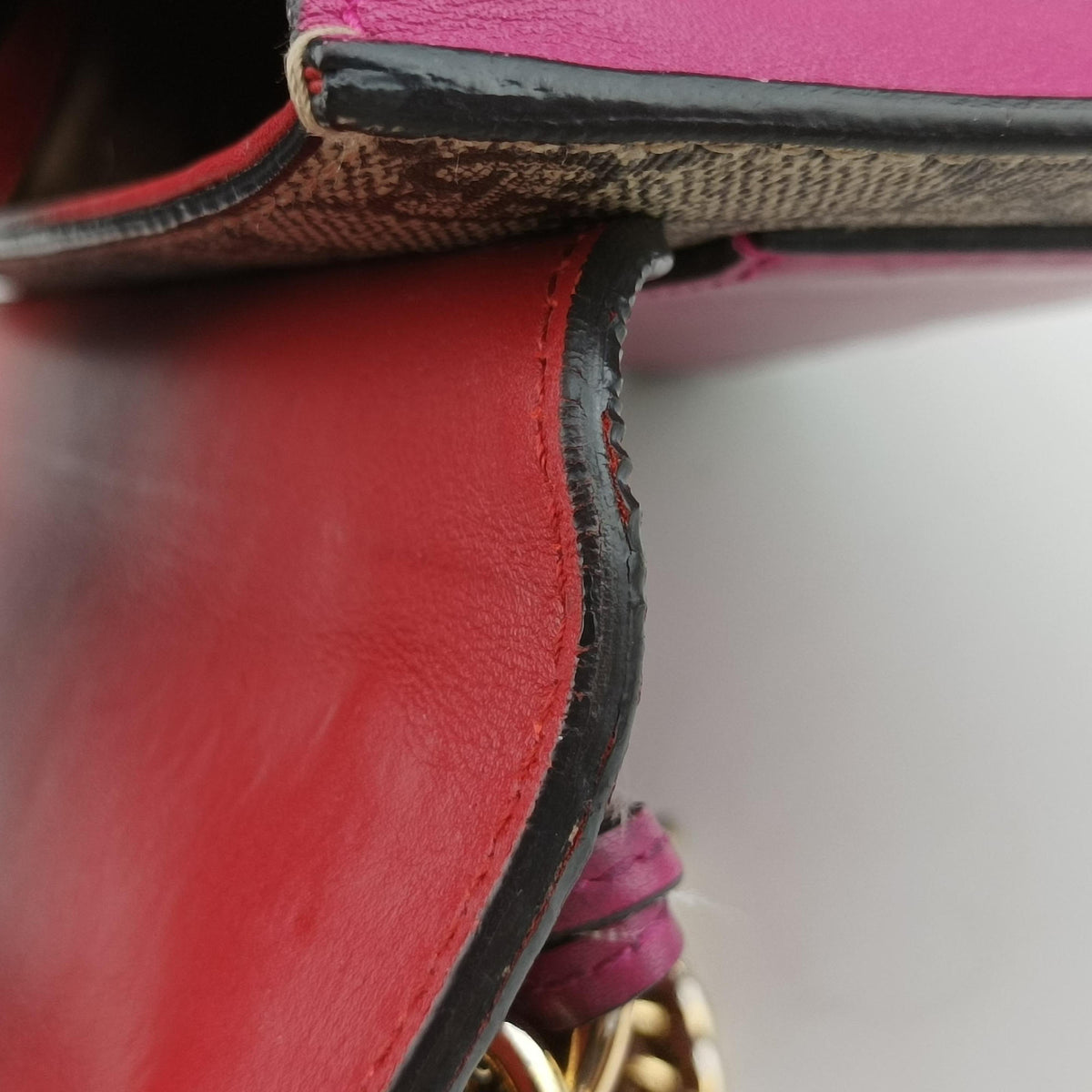 Pre-owned Gucci Padlock beige×multi PVC coated canvas×Leather 409487 shoulderbag | stylenewstar