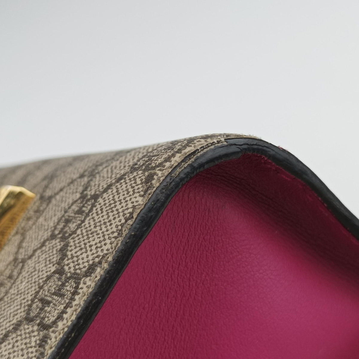 Pre-owned Gucci Padlock beige×multi PVC coated canvas×Leather 409487 shoulderbag | stylenewstar