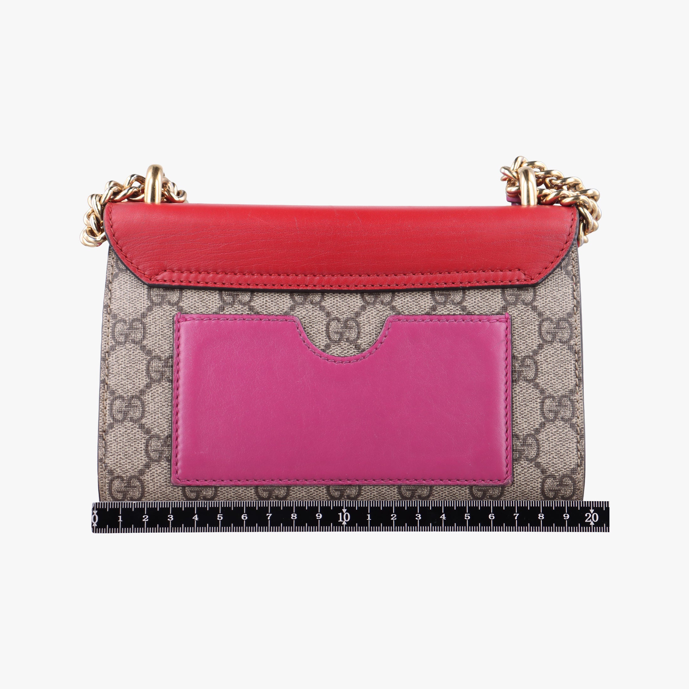 Pre-owned Gucci Padlock beige×multi PVC coated canvas×Leather 409487 shoulderbag | stylenewstar