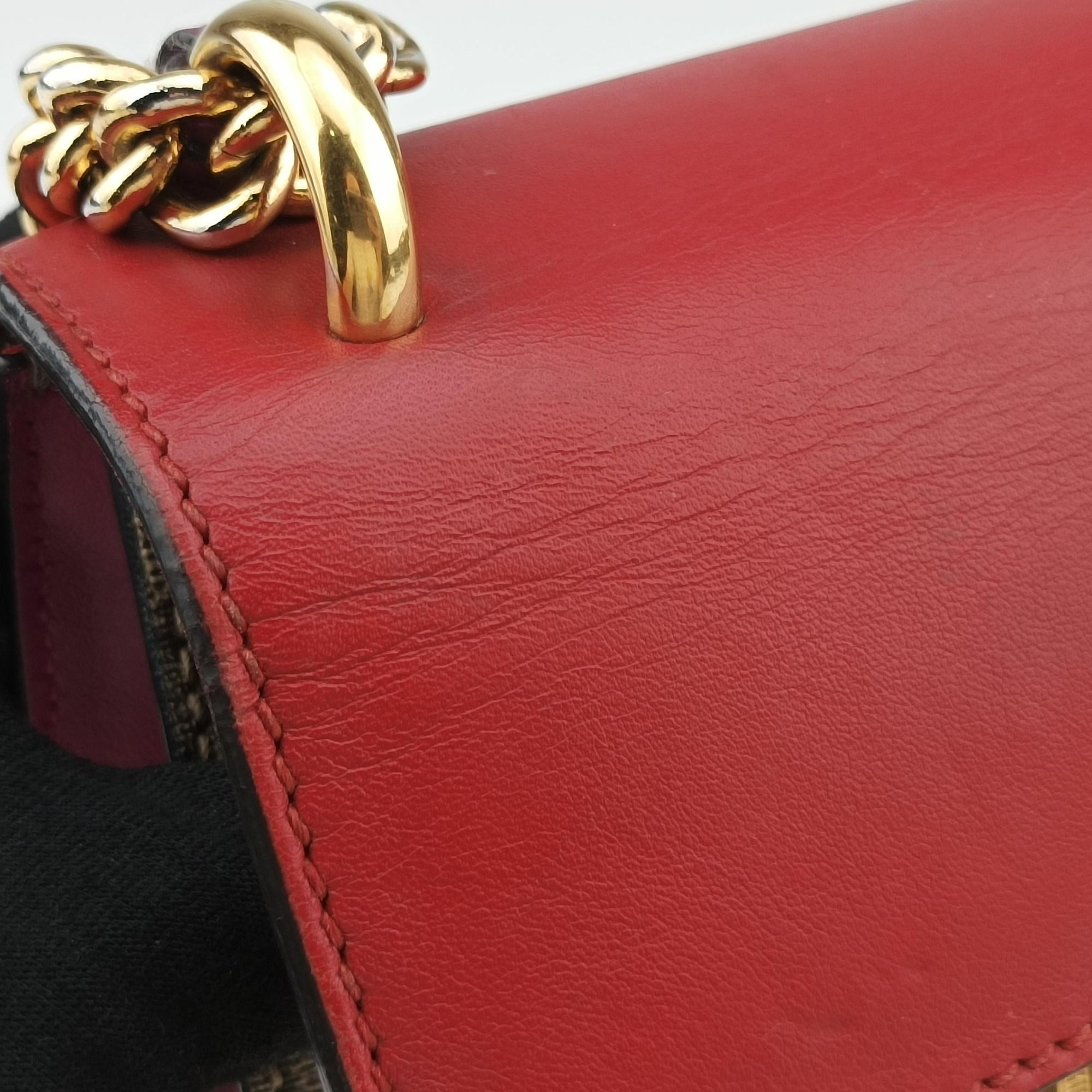 Pre-owned Gucci Padlock beige×multi PVC coated canvas×Leather 409487 shoulderbag | stylenewstar