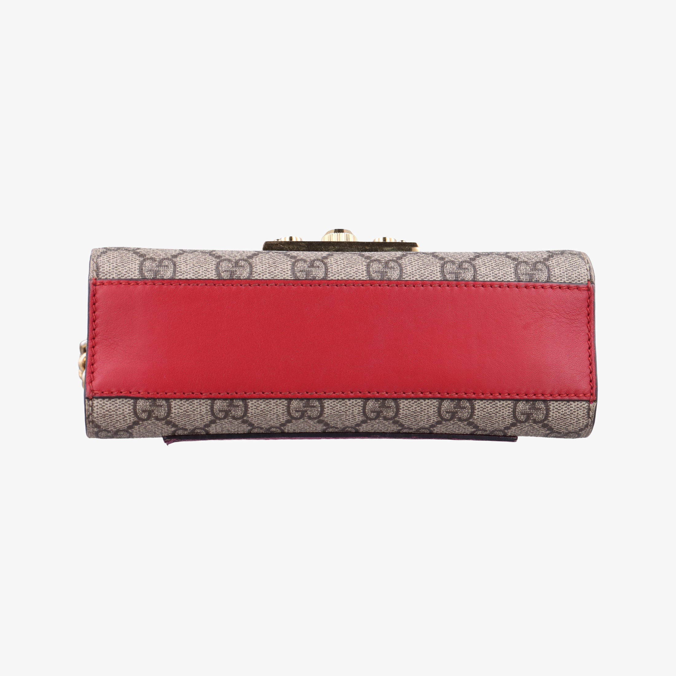Pre-owned Gucci Padlock beige×multi PVC coated canvas×Leather 409487 shoulderbag | stylenewstar