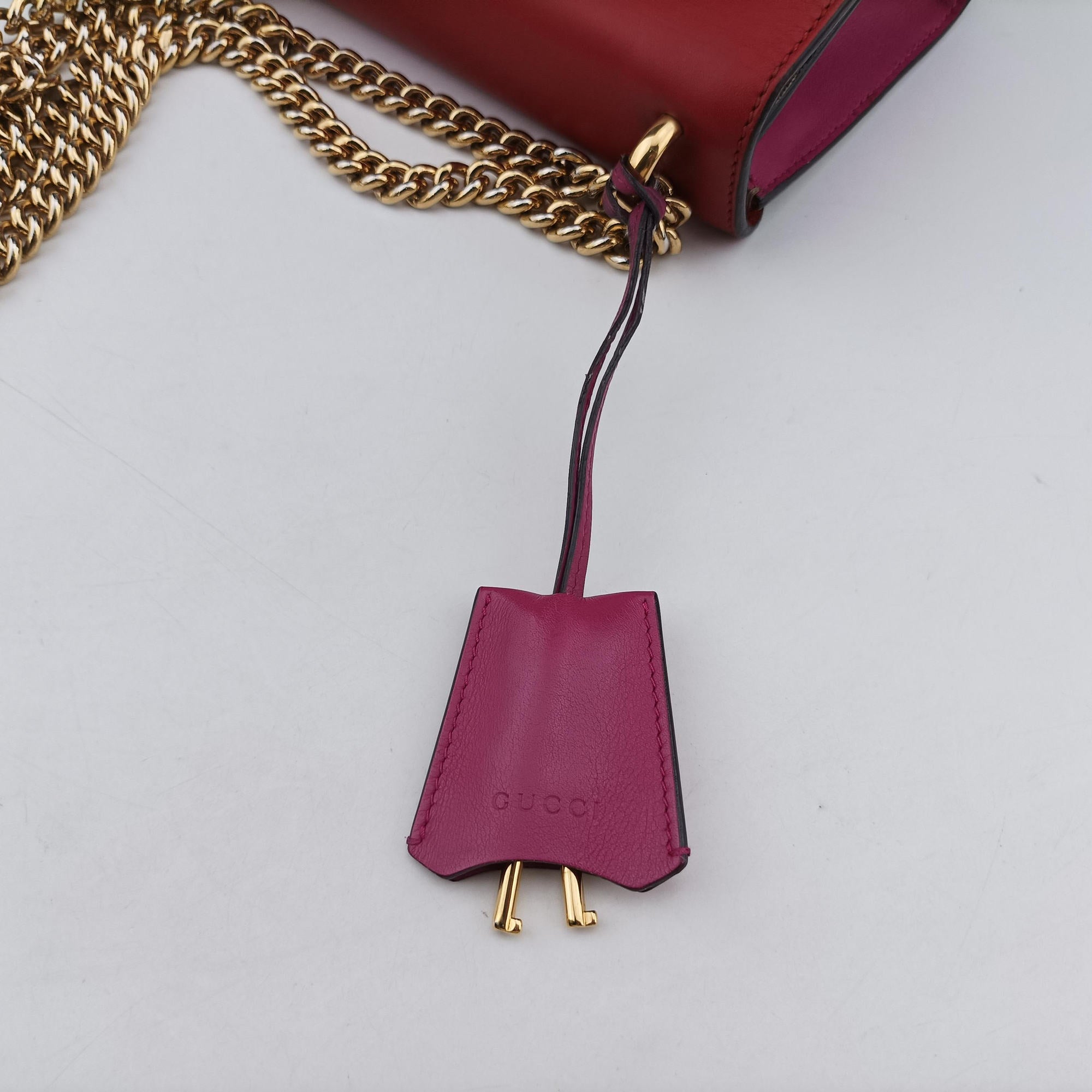 Pre-owned Gucci Padlock beige×multi PVC coated canvas×Leather 409487 shoulderbag | stylenewstar