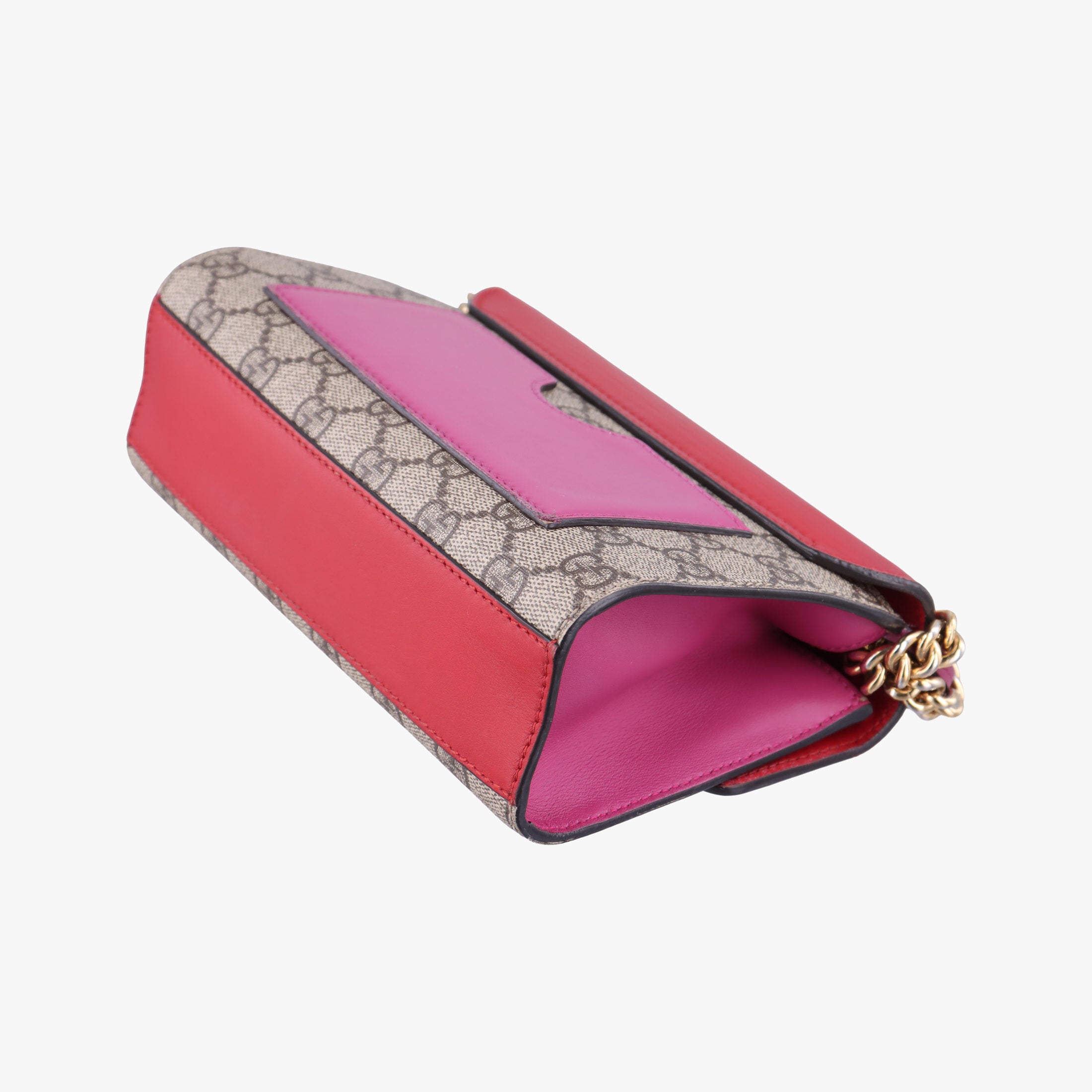 Pre-owned Gucci Padlock beige×multi PVC coated canvas×Leather 409487 shoulderbag | stylenewstar