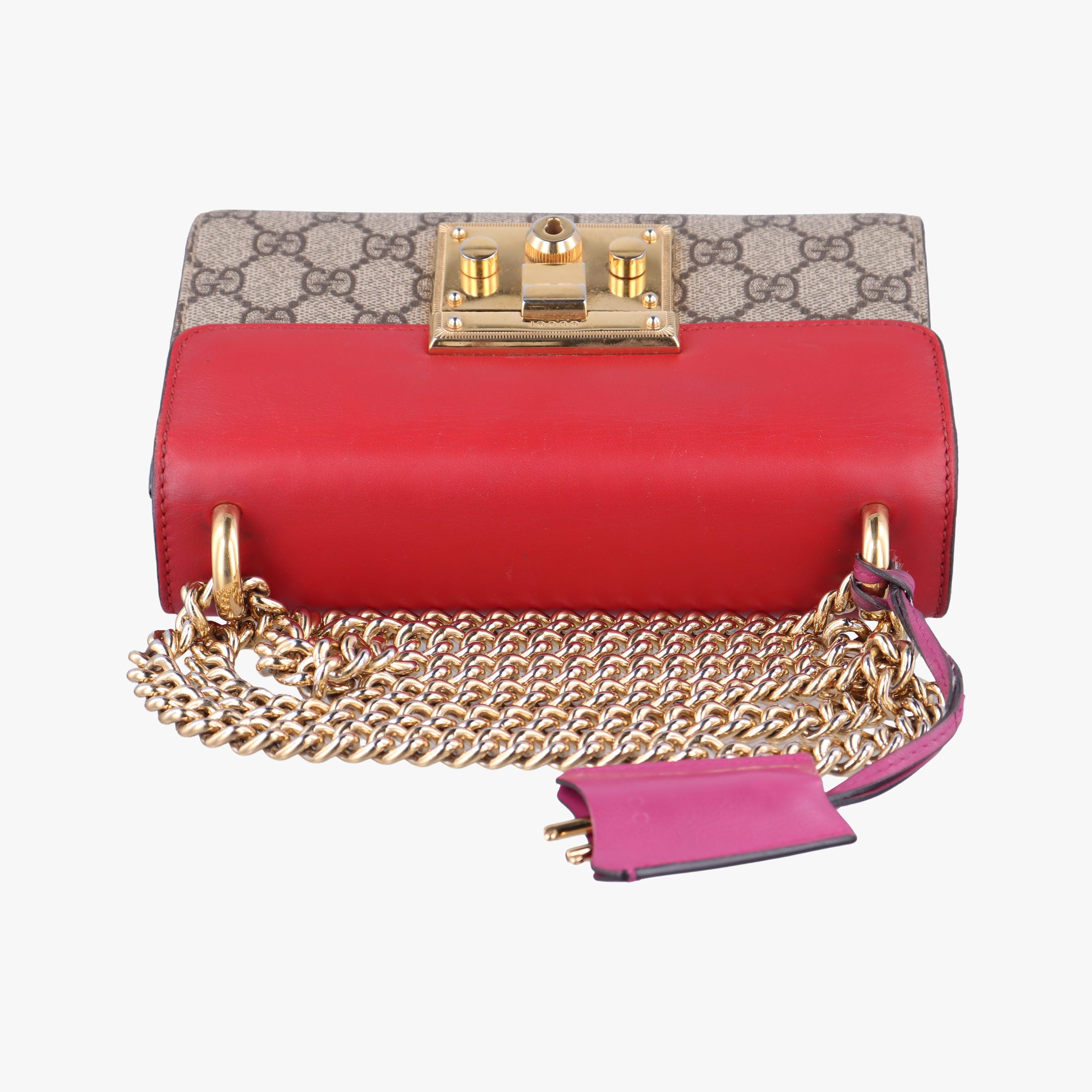 Pre-owned Gucci Padlock beige×multi PVC coated canvas×Leather 409487 shoulderbag | stylenewstar