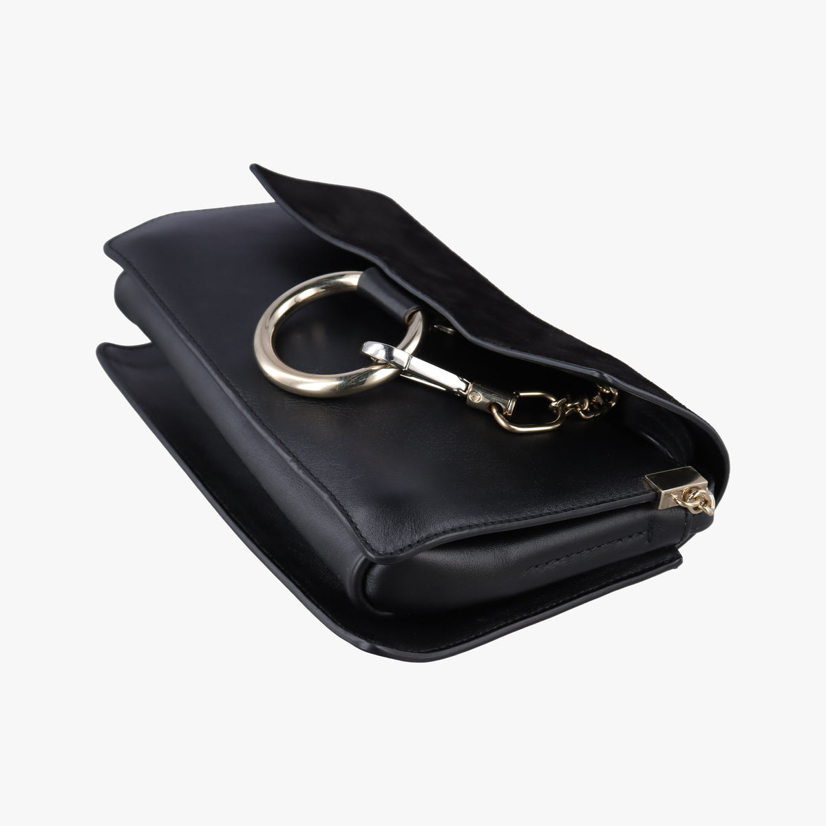 Pre-owned Chloe FAYE Black Leather × suede  shoulderbag | stylenewstar