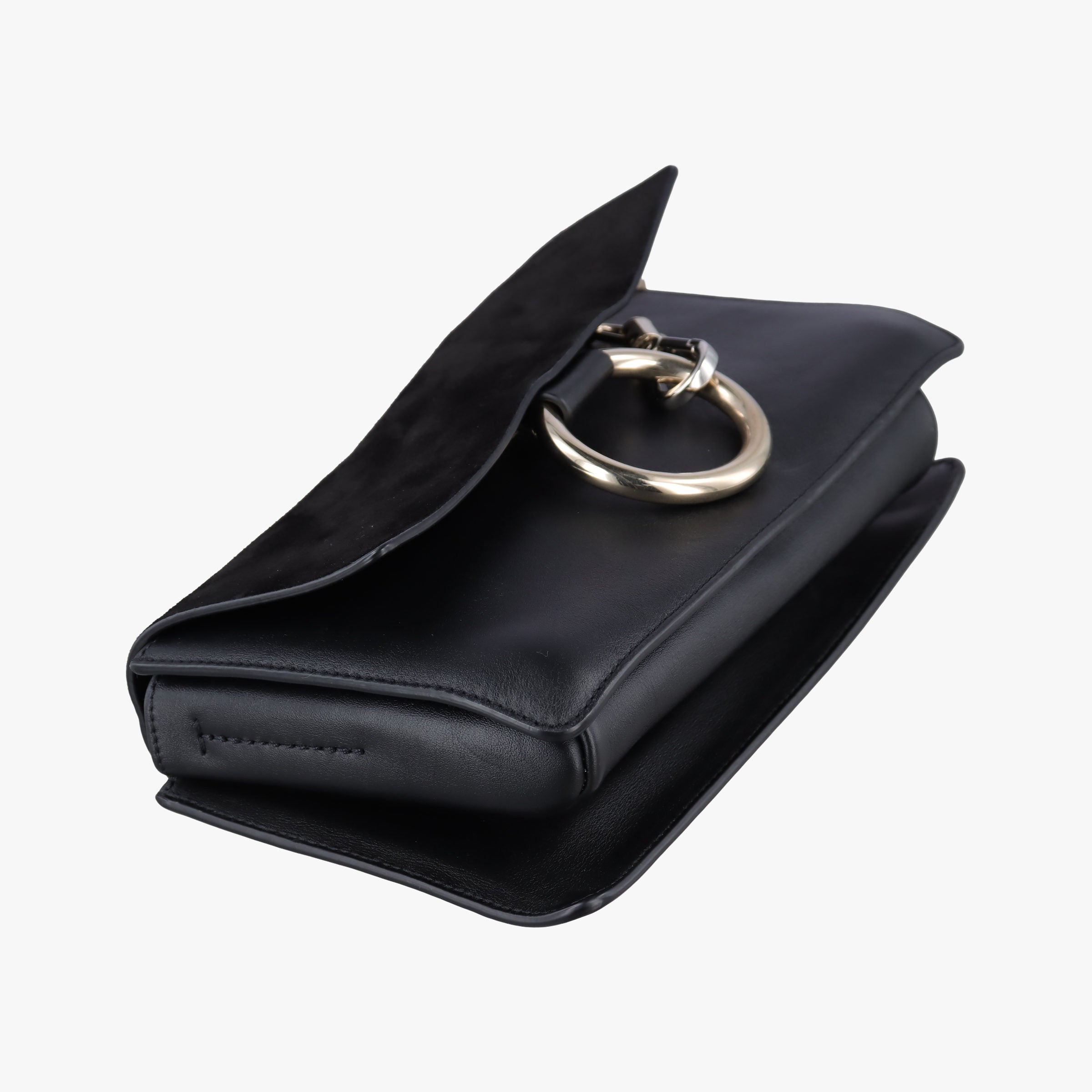 Pre-owned Chloe FAYE Black Leather × suede  shoulderbag | stylenewstar
