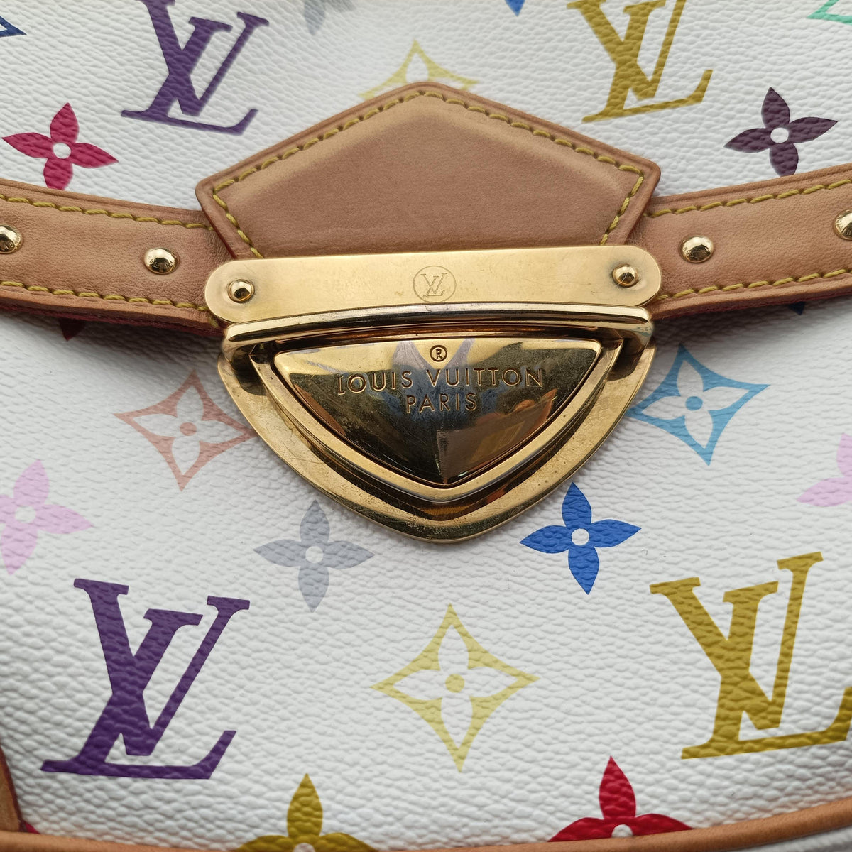 Vintage Louis Vuitton RITA white Monogram Multicolor M40125 handbag | stylenewstar