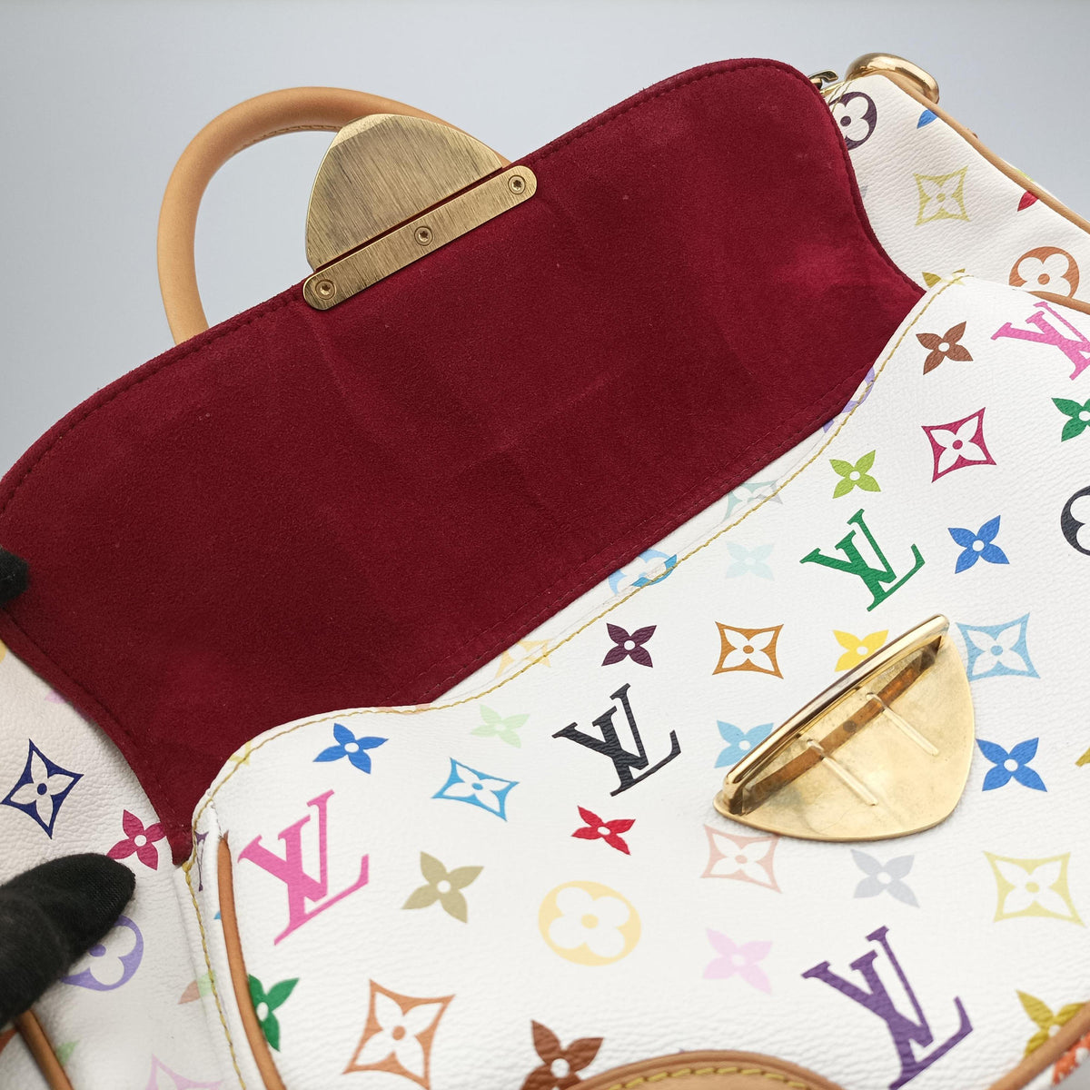 Vintage Louis Vuitton RITA white Monogram Multicolor M40125 handbag | stylenewstar